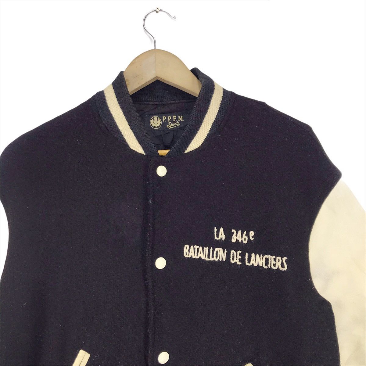 Japanese Brand × PPFM Vintage PPFM Varsity Jacket Wool/leather Size US M / EU 48-50 / 2 - 5 Thumbnail