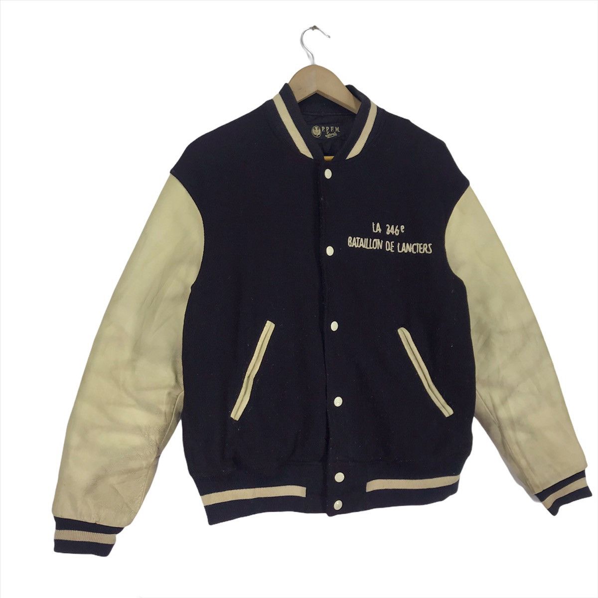 Japanese Brand × PPFM Vintage PPFM Varsity Jacket Wool/leather Size US M / EU 48-50 / 2 - 4 Thumbnail