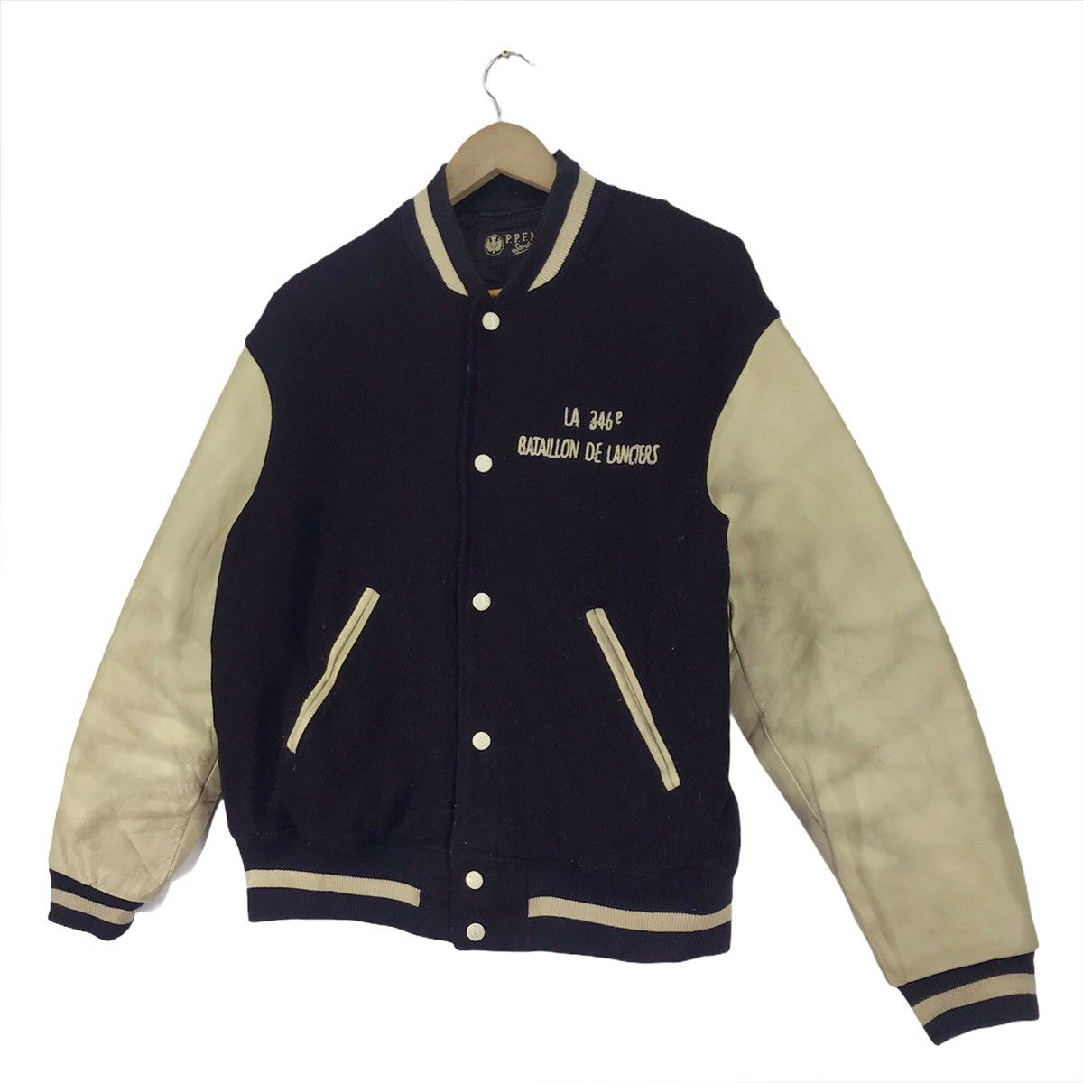 Japanese Brand × PPFM Vintage PPFM Varsity Jacket Wool/leather Size US M / EU 48-50 / 2 - 3 Thumbnail