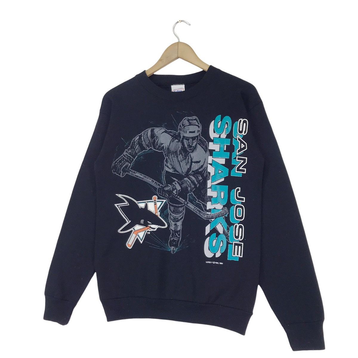 NHL × Vintage 90s San Jose Sharks Crewneck Size US M / EU 48-50 / 2 - 2 Thumbnail