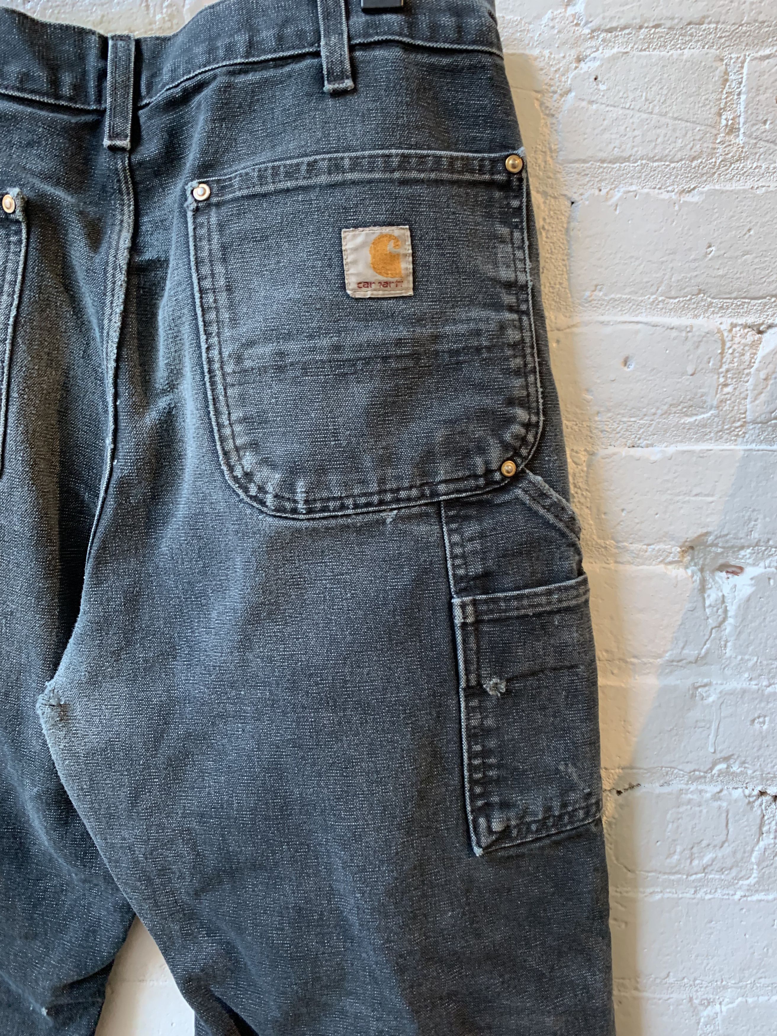 Carhartt × Vintage Carhartt SUPER THRASHED Shotgun Blowout Carpenter Jeans Size US 33 - 5 Thumbnail