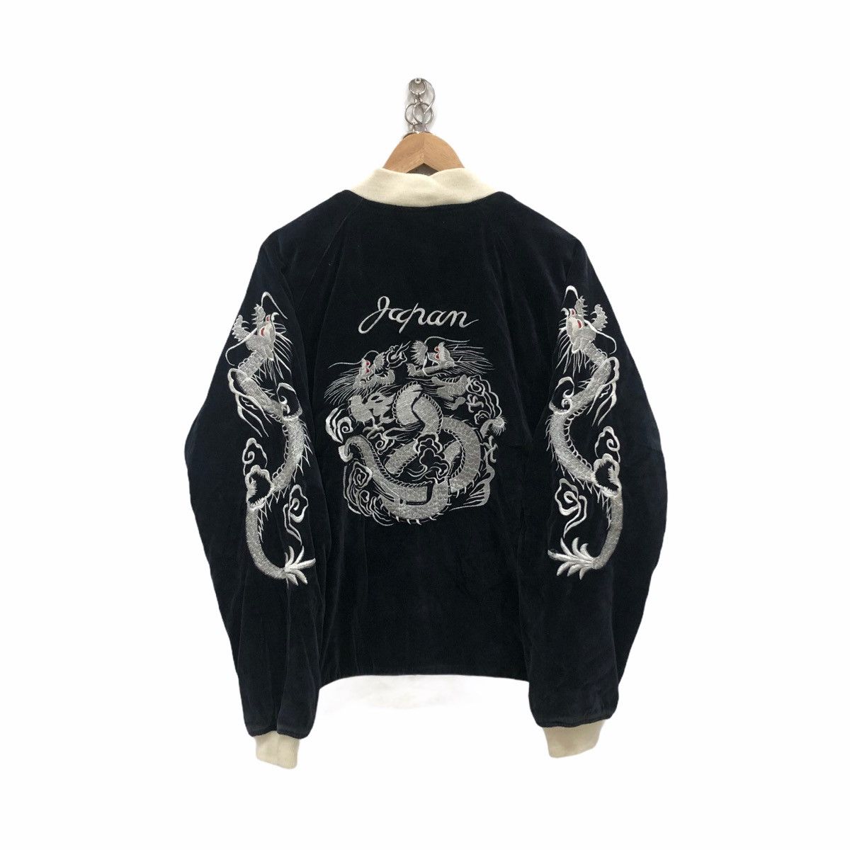 Other Sukajan Japan Yokosuka Embroidery Souvenirs Velvet Jacket Size US L / EU 52-54 / 3 - 1 Thumbnail