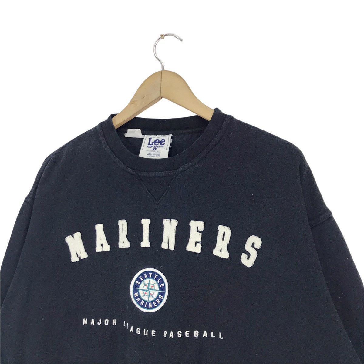 Lee × MLB × Vintage 90s Seattle Mariners Sweatshirts Crewneck Size US XL / EU 56 / 4 - 4 Thumbnail