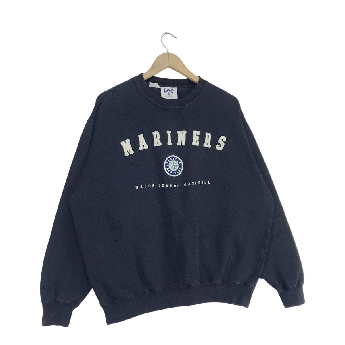Lee × MLB × Vintage 90s Seattle Mariners Sweatshirts Crewneck Size US XL / EU 56 / 4 - 3 Thumbnail