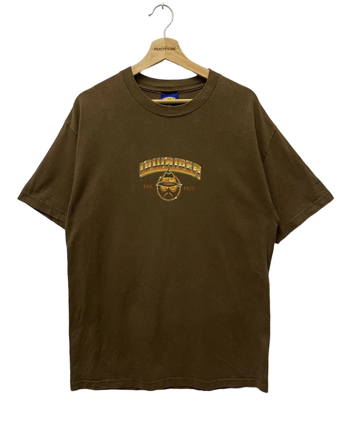 Vintage Vintage Big Logo Lowrider T-shirt Brown Size US L / EU 52-54 / 3 - 3 Thumbnail
