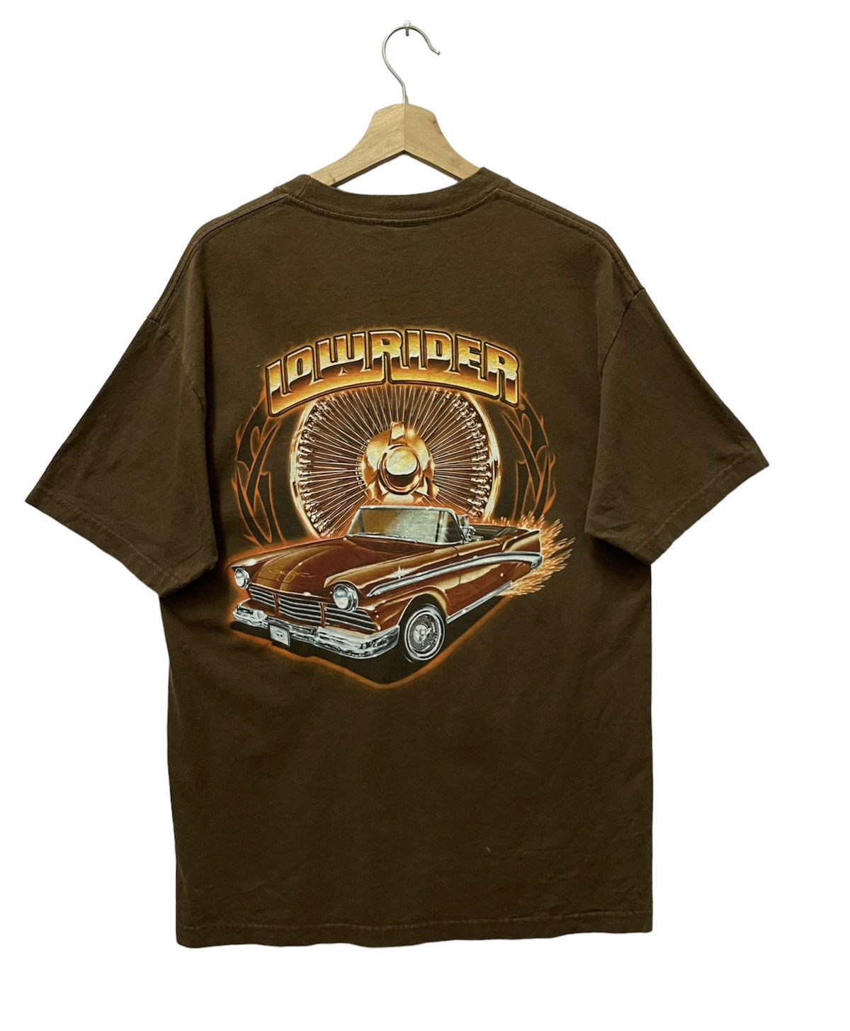 Vintage Vintage Big Logo Lowrider T-shirt Brown Size US L / EU 52-54 / 3 - 1 Thumbnail