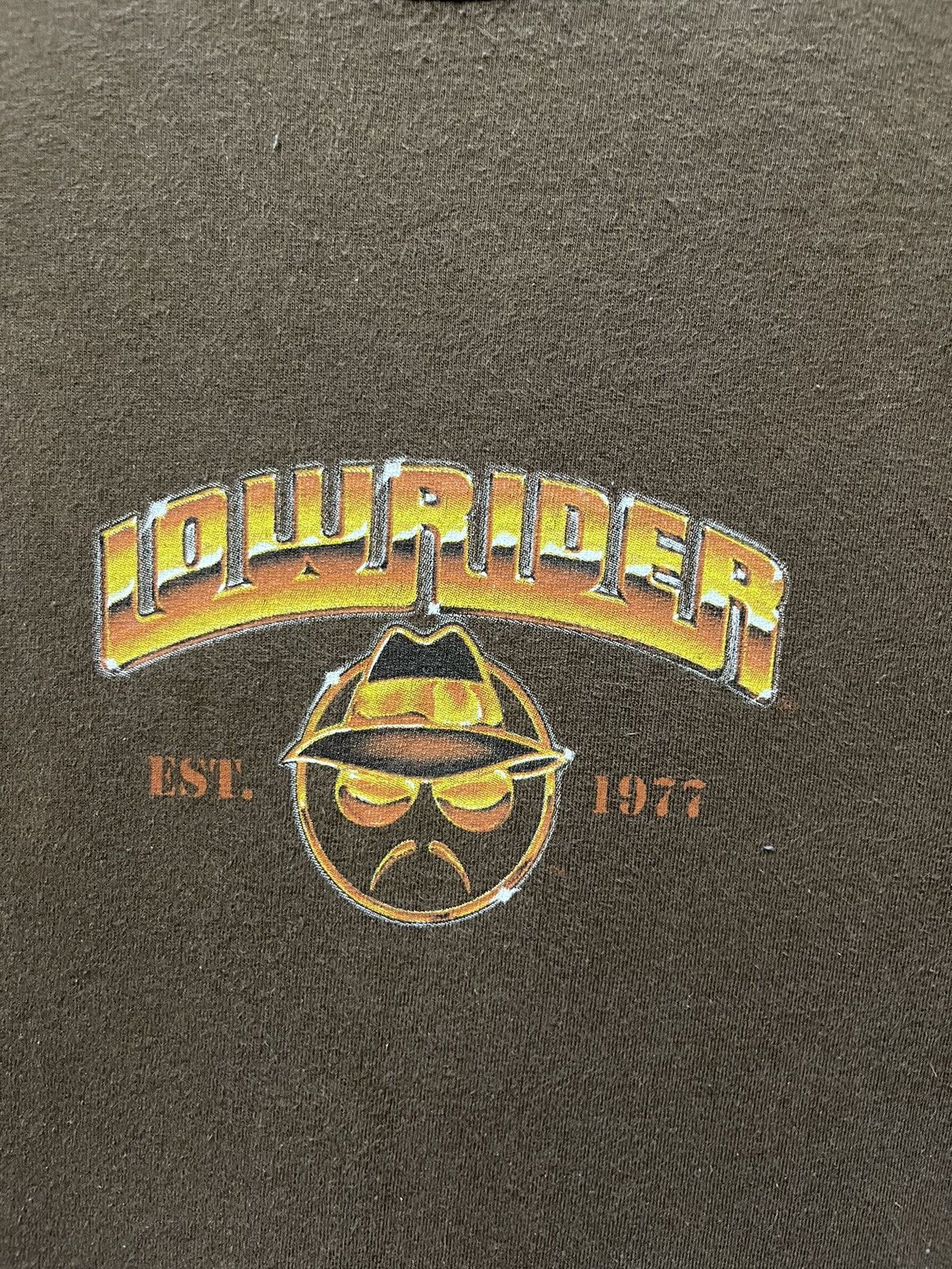 Vintage Vintage Big Logo Lowrider T-shirt Brown Size US L / EU 52-54 / 3 - 4 Thumbnail