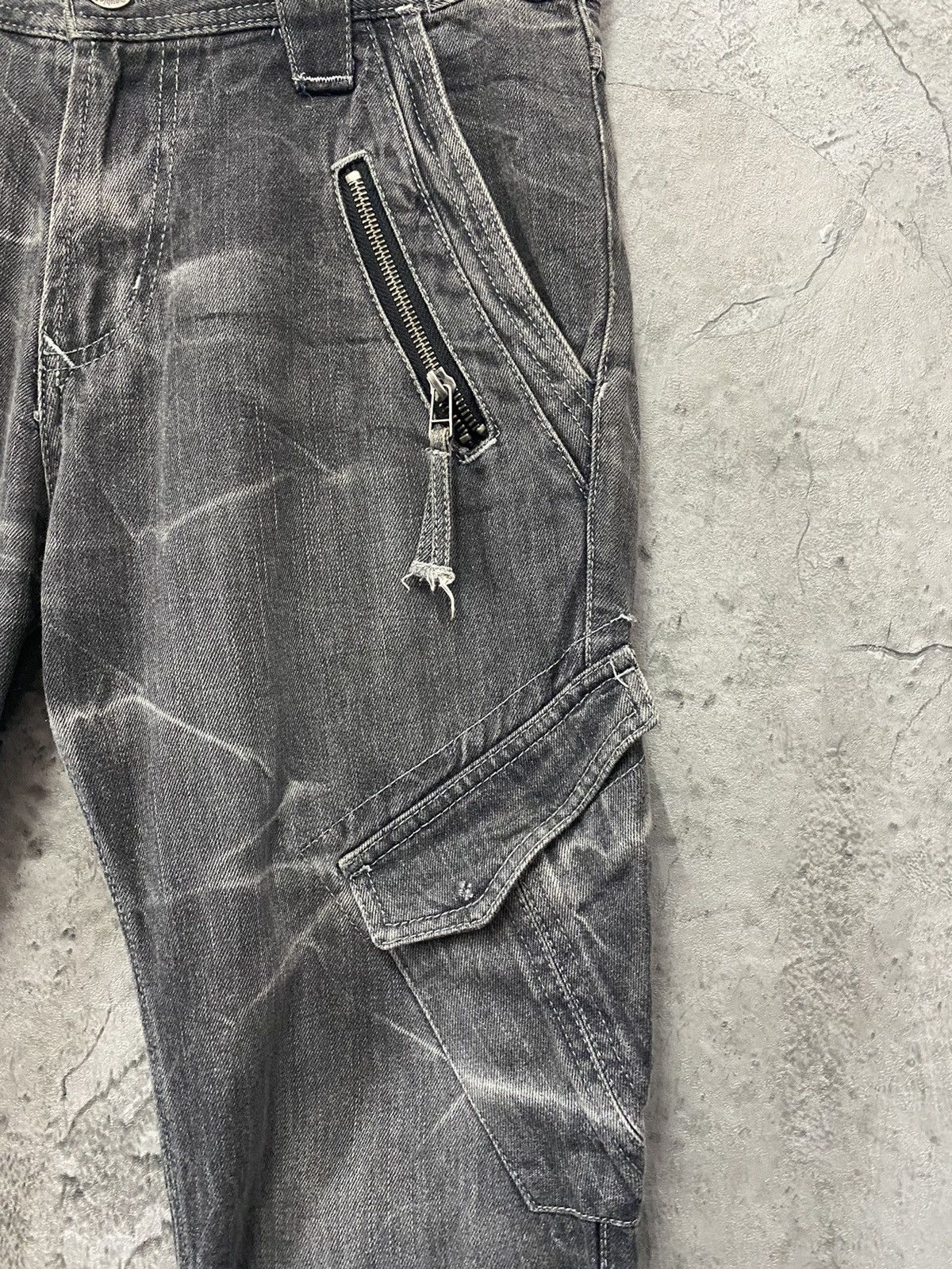 Designer Double Focus Japan Tactical Cargo Denim Pants slim Size US 32 / EU 48 - 8 Thumbnail