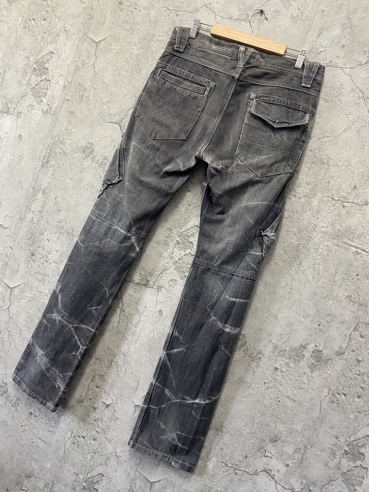 Designer Double Focus Japan Tactical Cargo Denim Pants slim Size US 32 / EU 48 - 3 Thumbnail