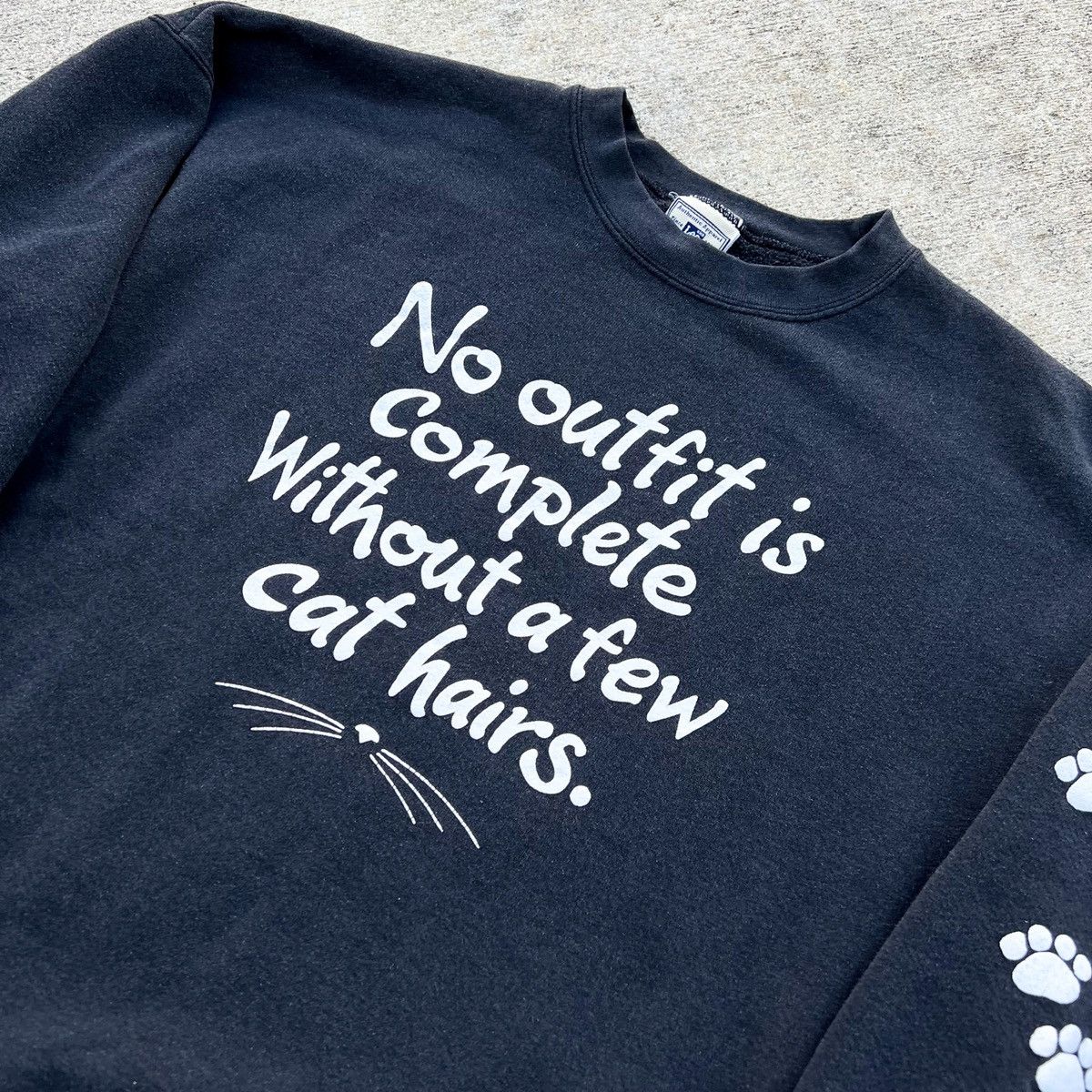 Vintage Vintage 90s RARE Funny Cat Hair Paws Sweatshirt Size US XL / EU 56 / 4 - 2 Thumbnail