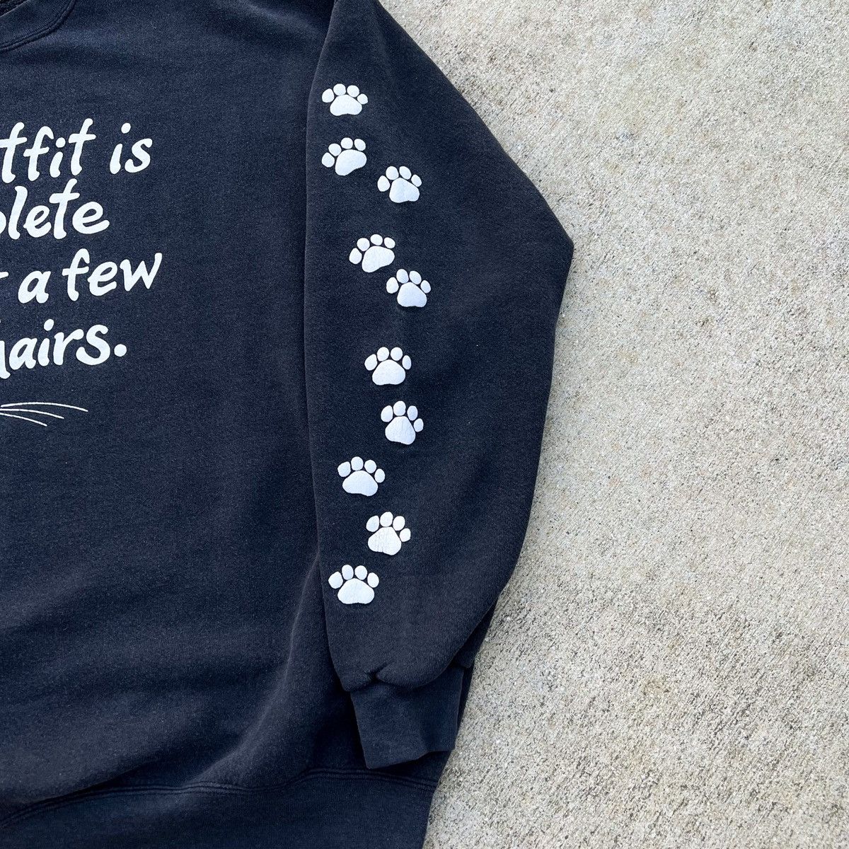 Vintage Vintage 90s RARE Funny Cat Hair Paws Sweatshirt Size US XL / EU 56 / 4 - 4 Thumbnail