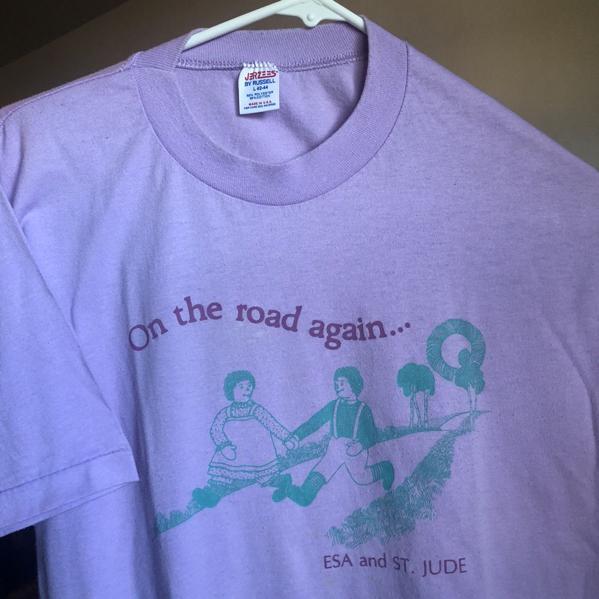 Vintage Vintage 80s Raggedy Ann and Andy On The Road Doll Tee Shirt Size US L / EU 52-54 / 3 - 2 Thumbnail