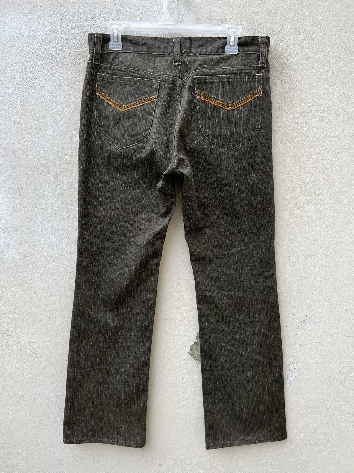 Nicole Club Vintage Nicole Club For Men Waxed Stretch Flare Jeans Size US 31 - 15 Thumbnail