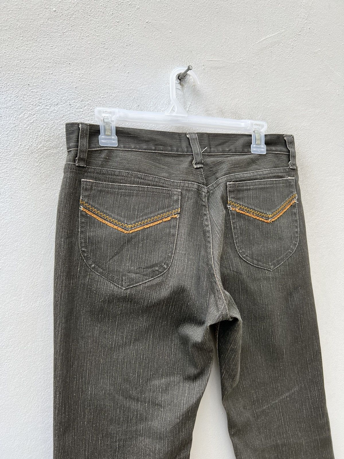 Nicole Club Vintage Nicole Club For Men Waxed Stretch Flare Jeans Size US 31 - 16 Thumbnail