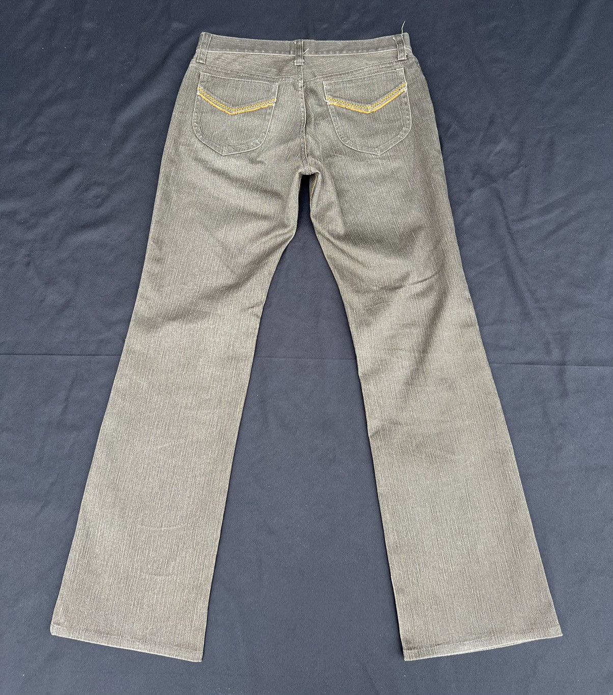 Nicole Club Vintage Nicole Club For Men Waxed Stretch Flare Jeans Size US 31 - 5 Thumbnail