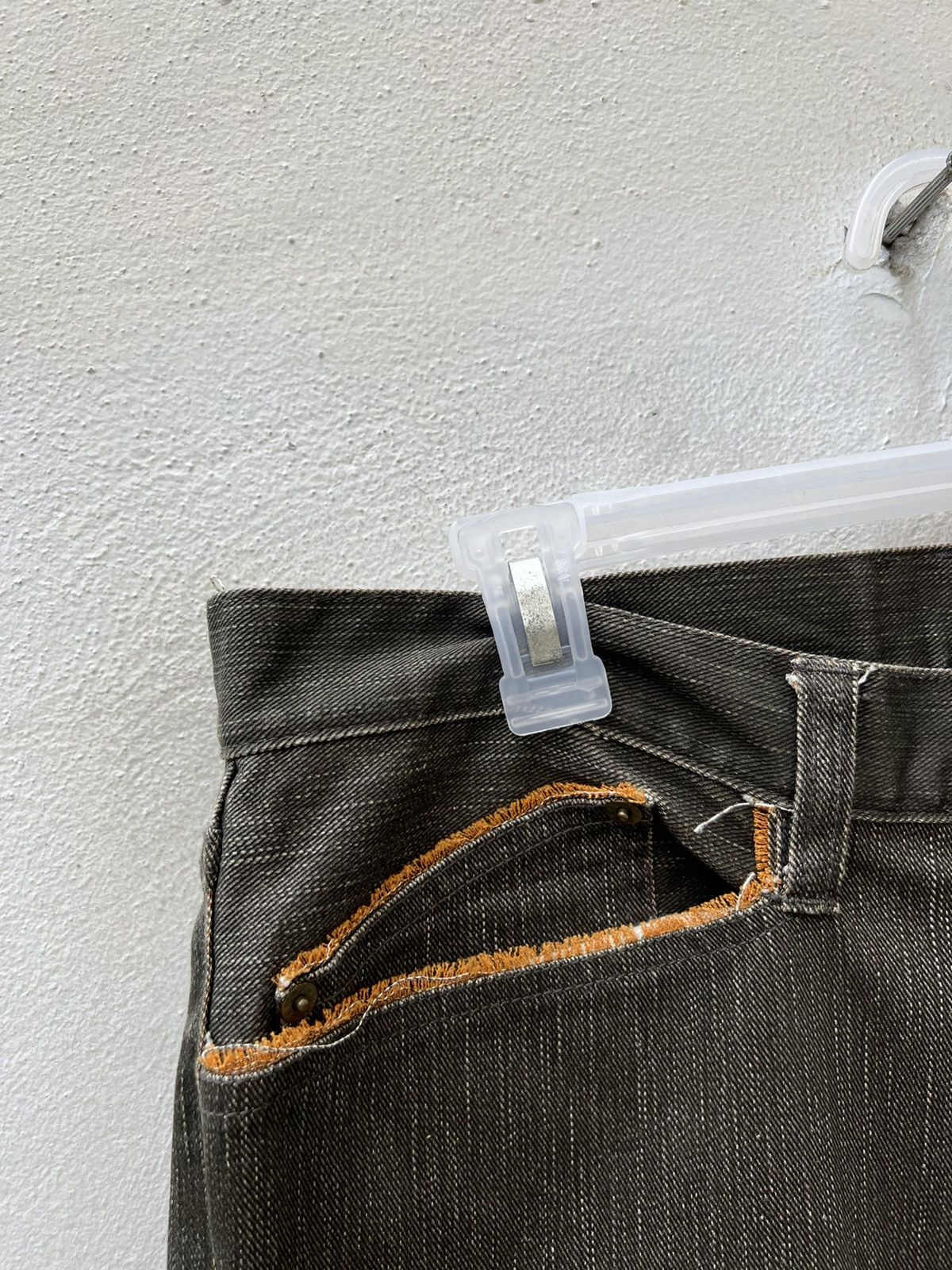 Nicole Club Vintage Nicole Club For Men Waxed Stretch Flare Jeans Size US 31 - 8 Thumbnail