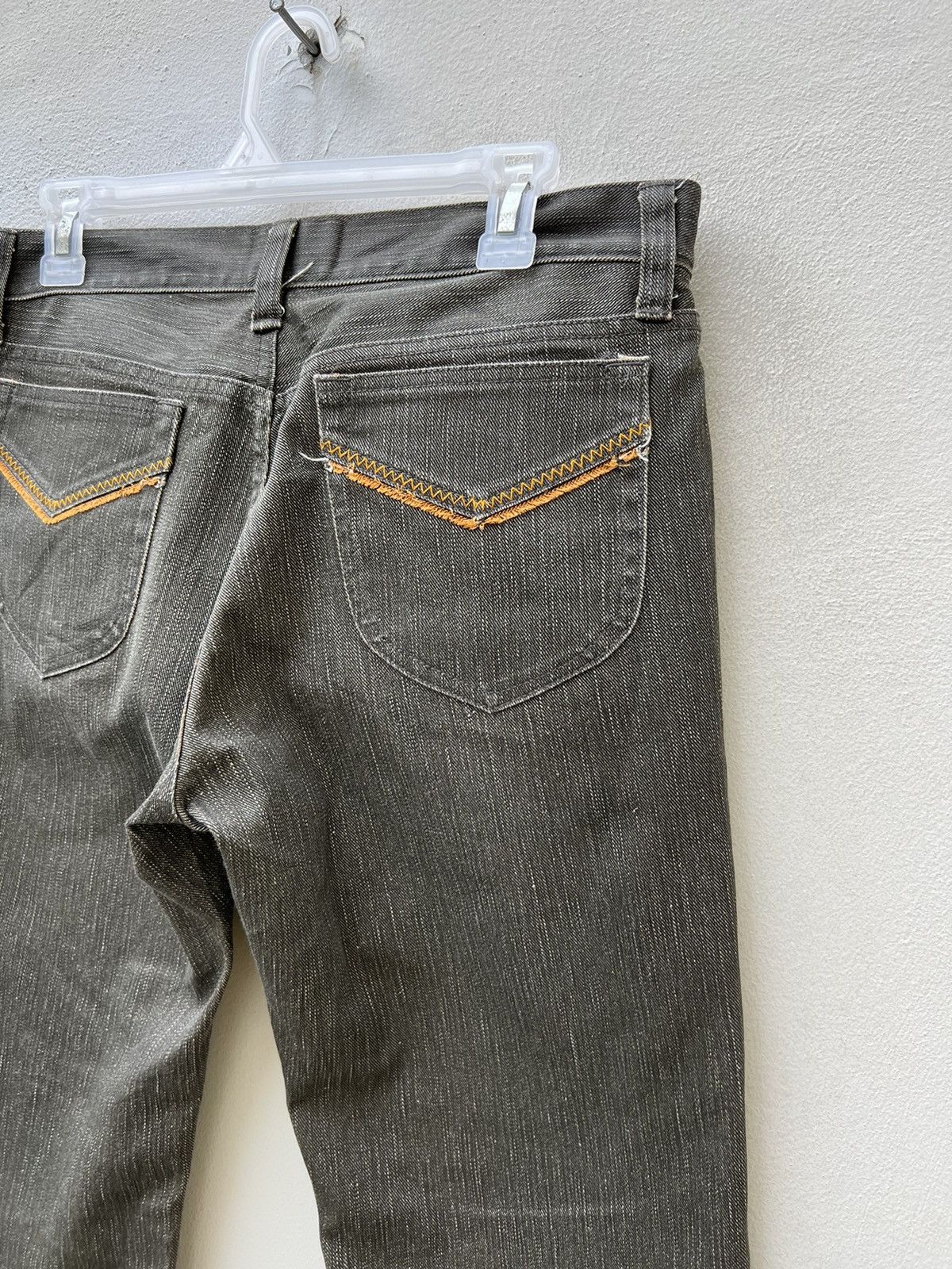 Nicole Club Vintage Nicole Club For Men Waxed Stretch Flare Jeans Size US 31 - 19 Thumbnail