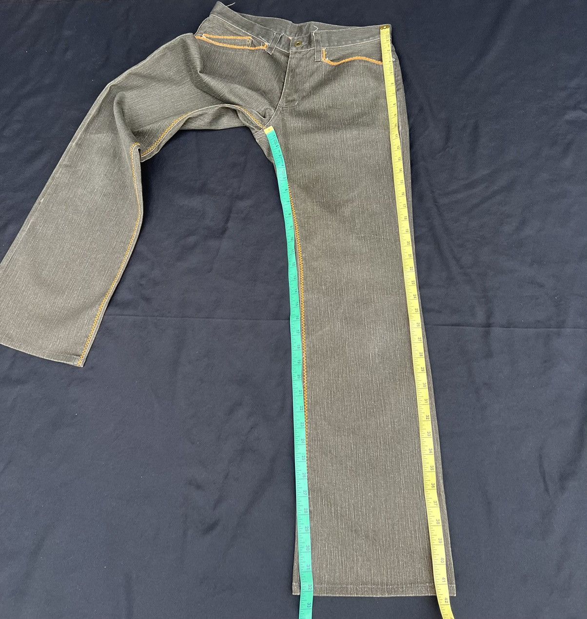 Nicole Club Vintage Nicole Club For Men Waxed Stretch Flare Jeans Size US 31 - 4 Thumbnail