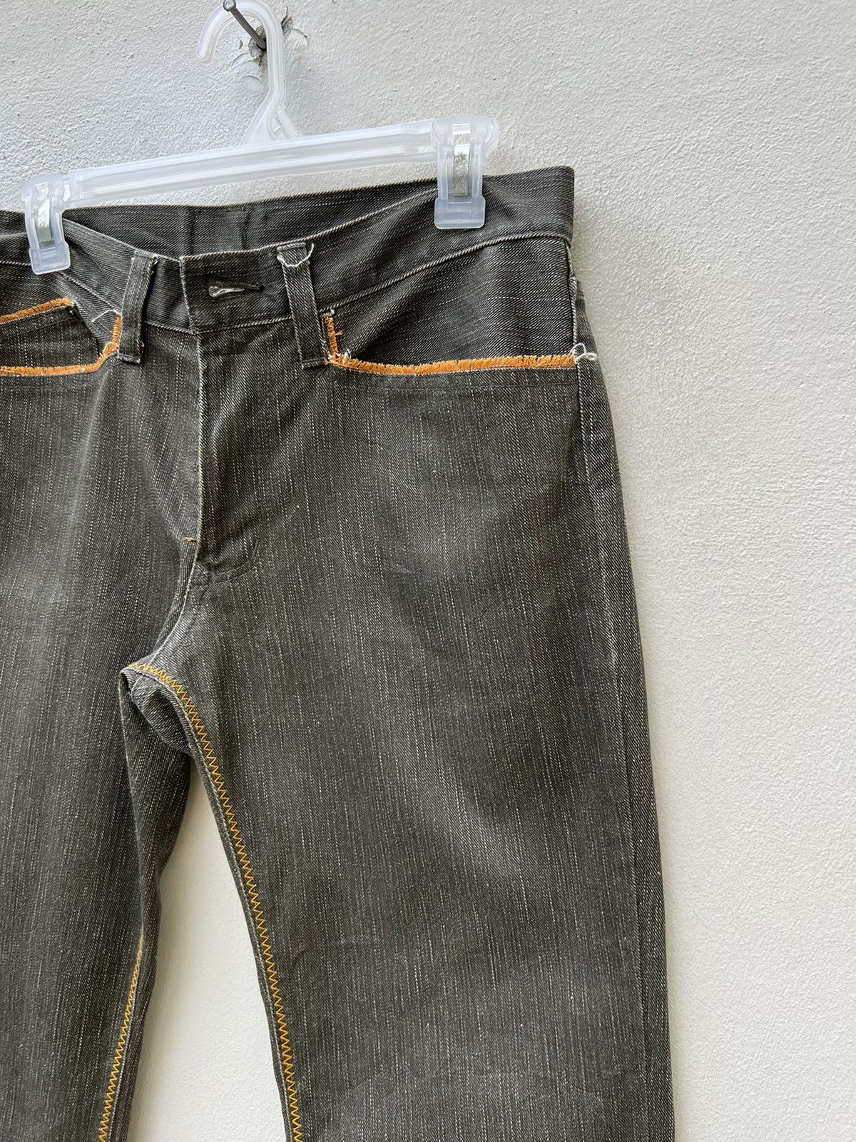Nicole Club Vintage Nicole Club For Men Waxed Stretch Flare Jeans Size US 31 - 12 Thumbnail