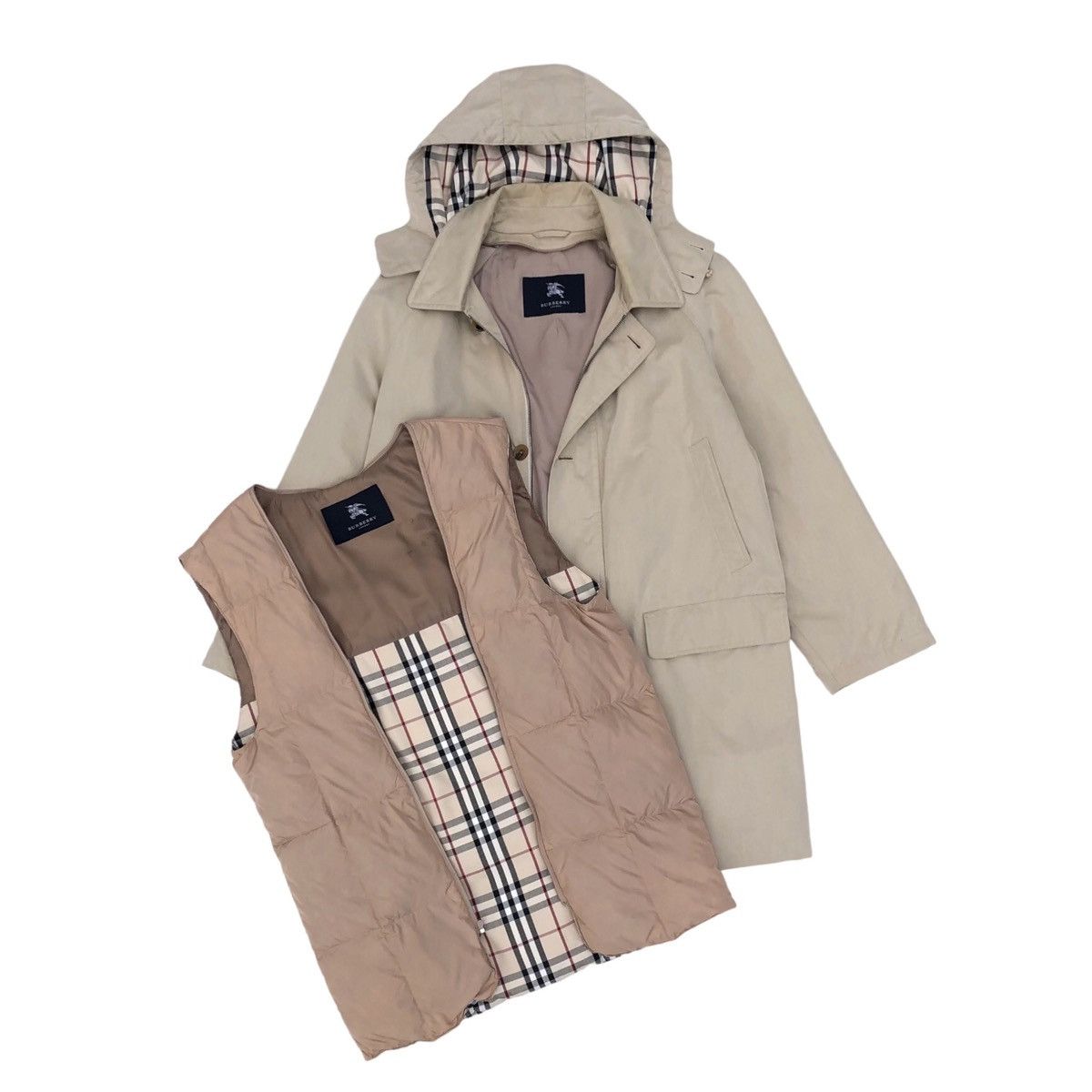 Burberry London Lined Feathers Novacheck Puffer Jacket