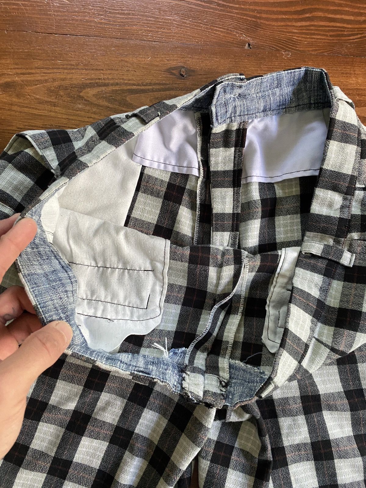 Other × Vintage Vintage 80’s Black & White Plaid Shorts Size US 32 / EU 48 - 11 Thumbnail