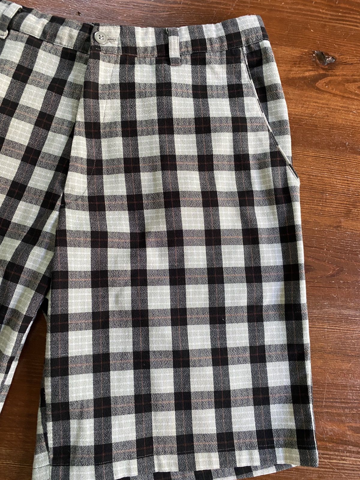 Other × Vintage Vintage 80’s Black & White Plaid Shorts Size US 32 / EU 48 - 2 Thumbnail