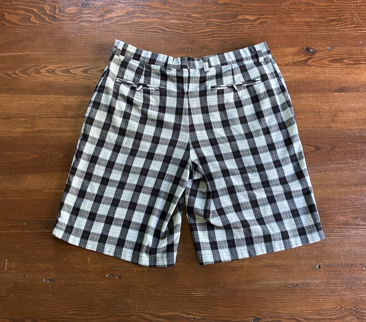 Other × Vintage Vintage 80’s Black & White Plaid Shorts Size US 32 / EU 48 - 6 Thumbnail
