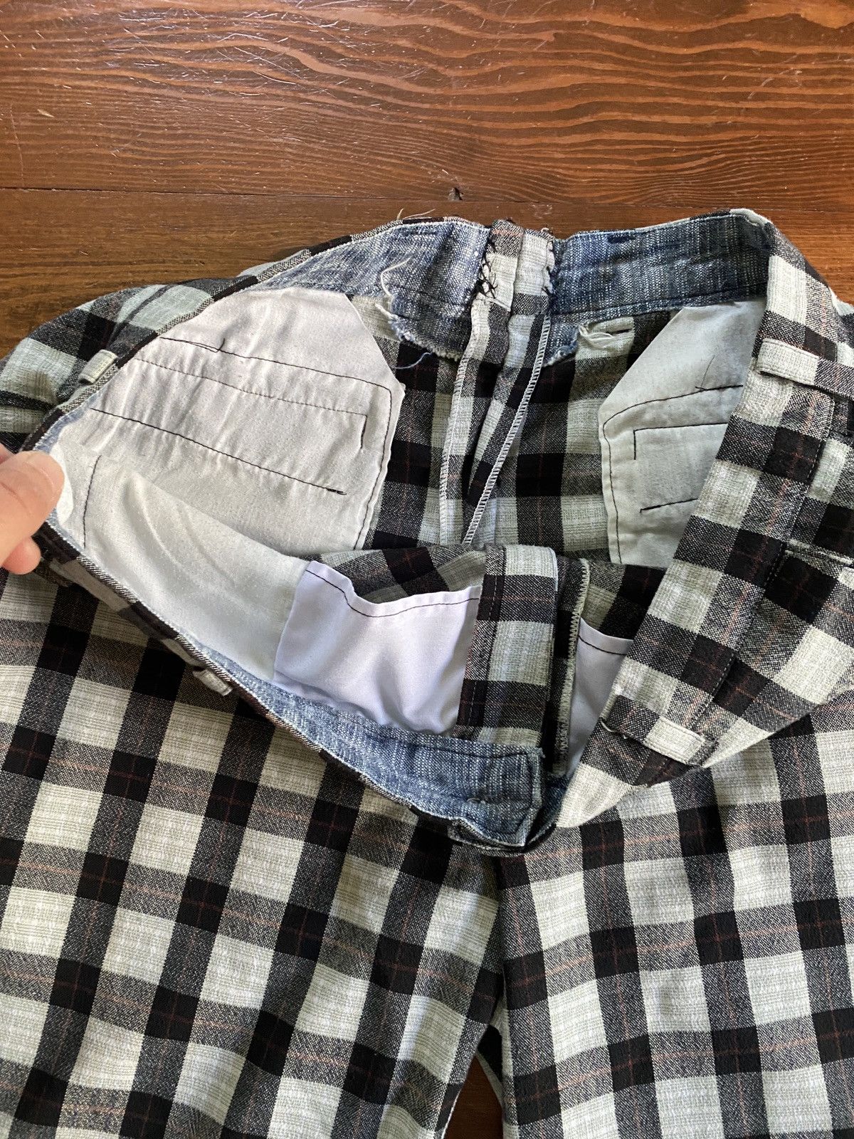 Other × Vintage Vintage 80’s Black & White Plaid Shorts Size US 32 / EU 48 - 5 Thumbnail
