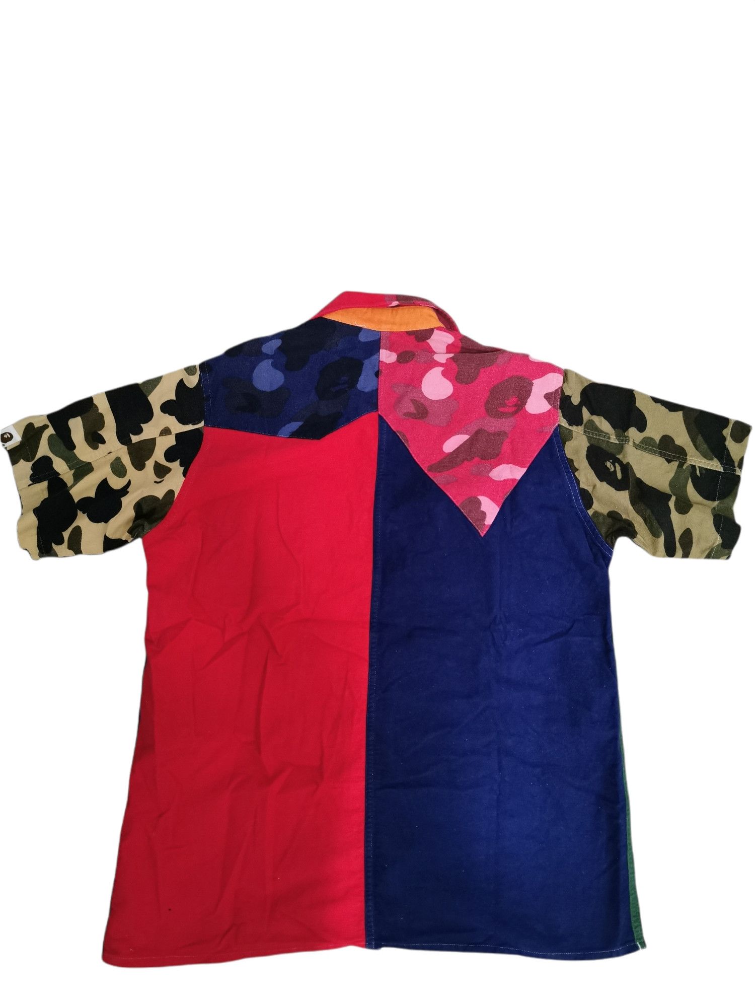 Bape BAPE mix crazy camo short sleeve shirts Size US M / EU 48-50 / 2 - 6 Thumbnail