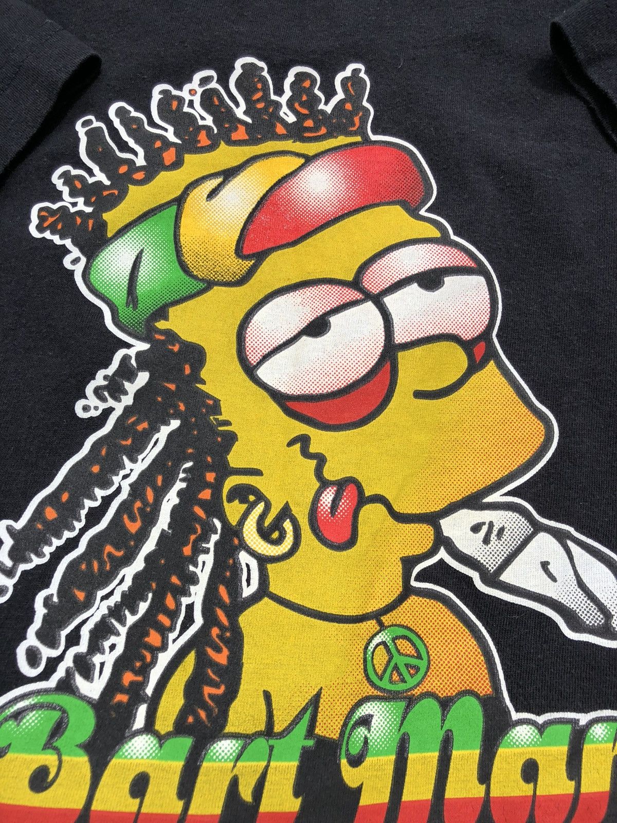 Cartoon Network Vintage 90s Bart Marley Simpsons Blunt Tee (King the Hill) Size US XL / EU 56 / 4 - 4 Thumbnail