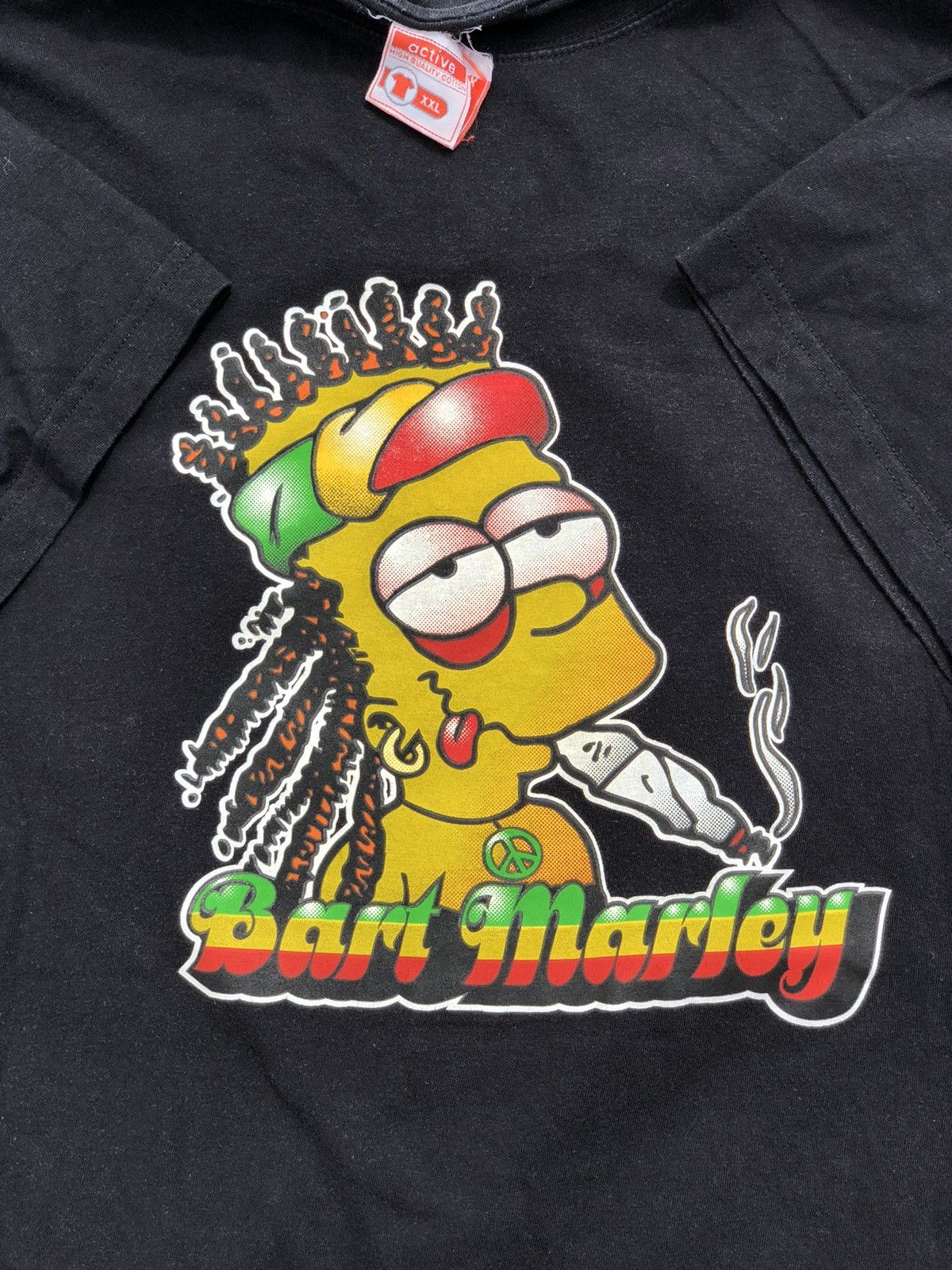 Cartoon Network Vintage 90s Bart Marley Simpsons Blunt Tee (King the Hill) Size US XL / EU 56 / 4 - 2 Thumbnail