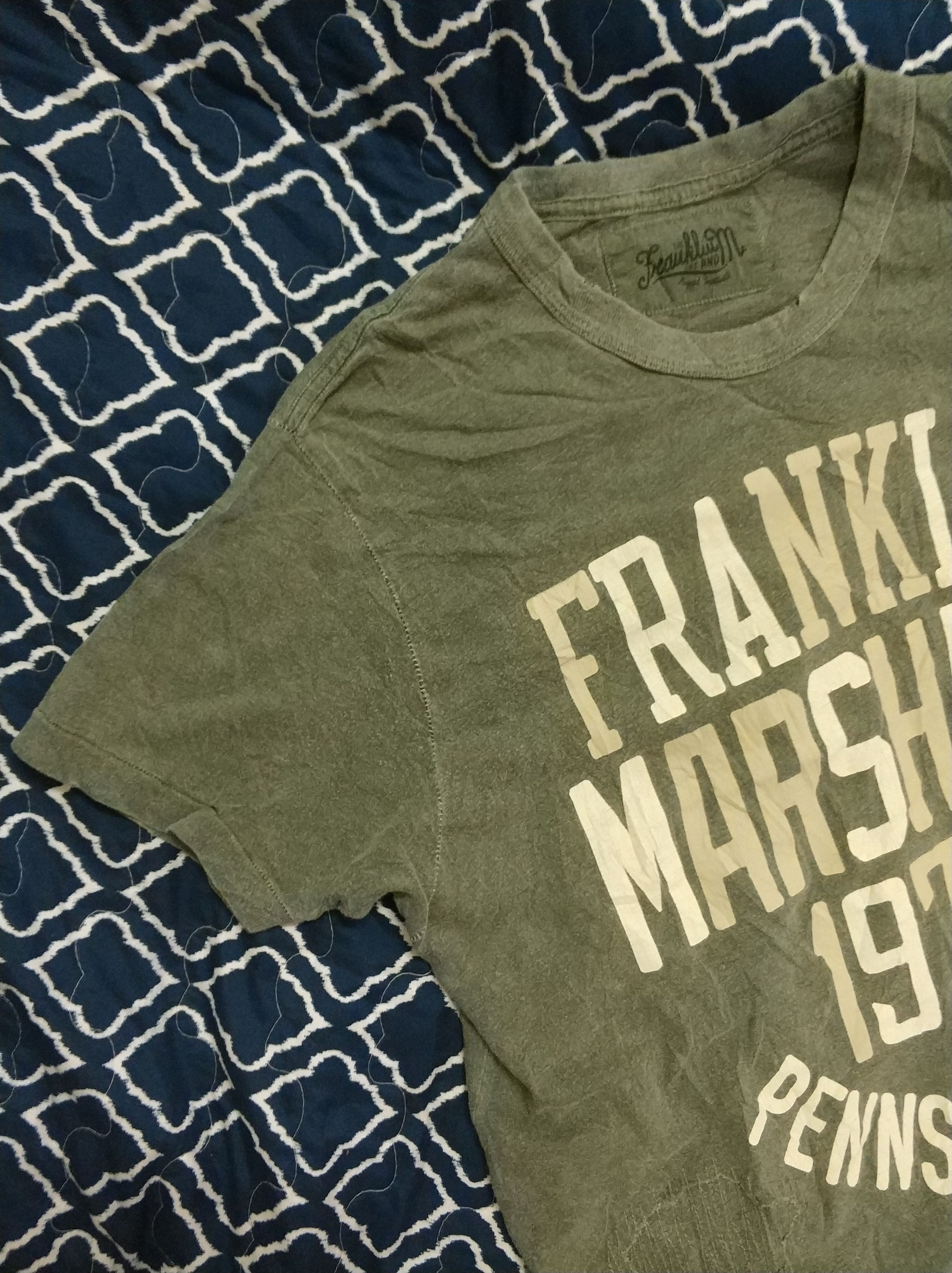 Franklin & Marshall 🔥Distressed Franklin Marshall Spellout Tees Size US M / EU 48-50 / 2 - 2 Thumbnail