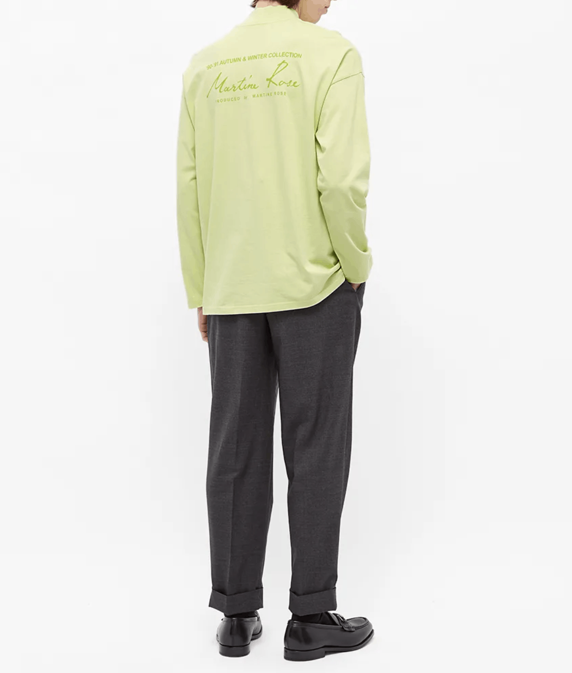 Martine Rose MARTINE ROSE Logo Mock Neck Long Sleeve Shirt Size US XL / EU 56 / 4 - 5 Thumbnail