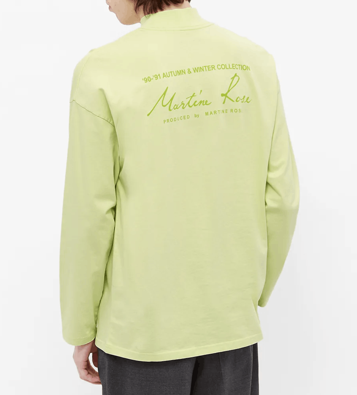 Martine Rose MARTINE ROSE Logo Mock Neck Long Sleeve Shirt Size US XL / EU 56 / 4 - 6 Thumbnail