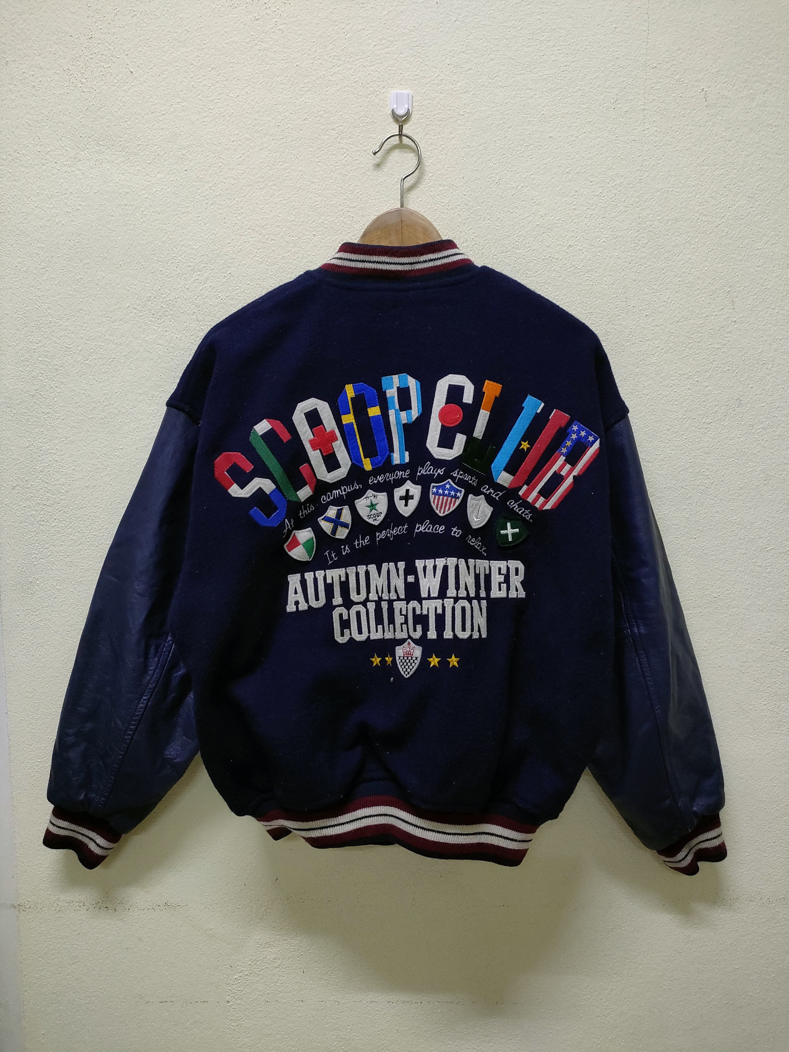 Vintage Scoop Autumn Winter Collection Varsity Jacket Size US M / EU 48-50 / 2 - 1 Thumbnail