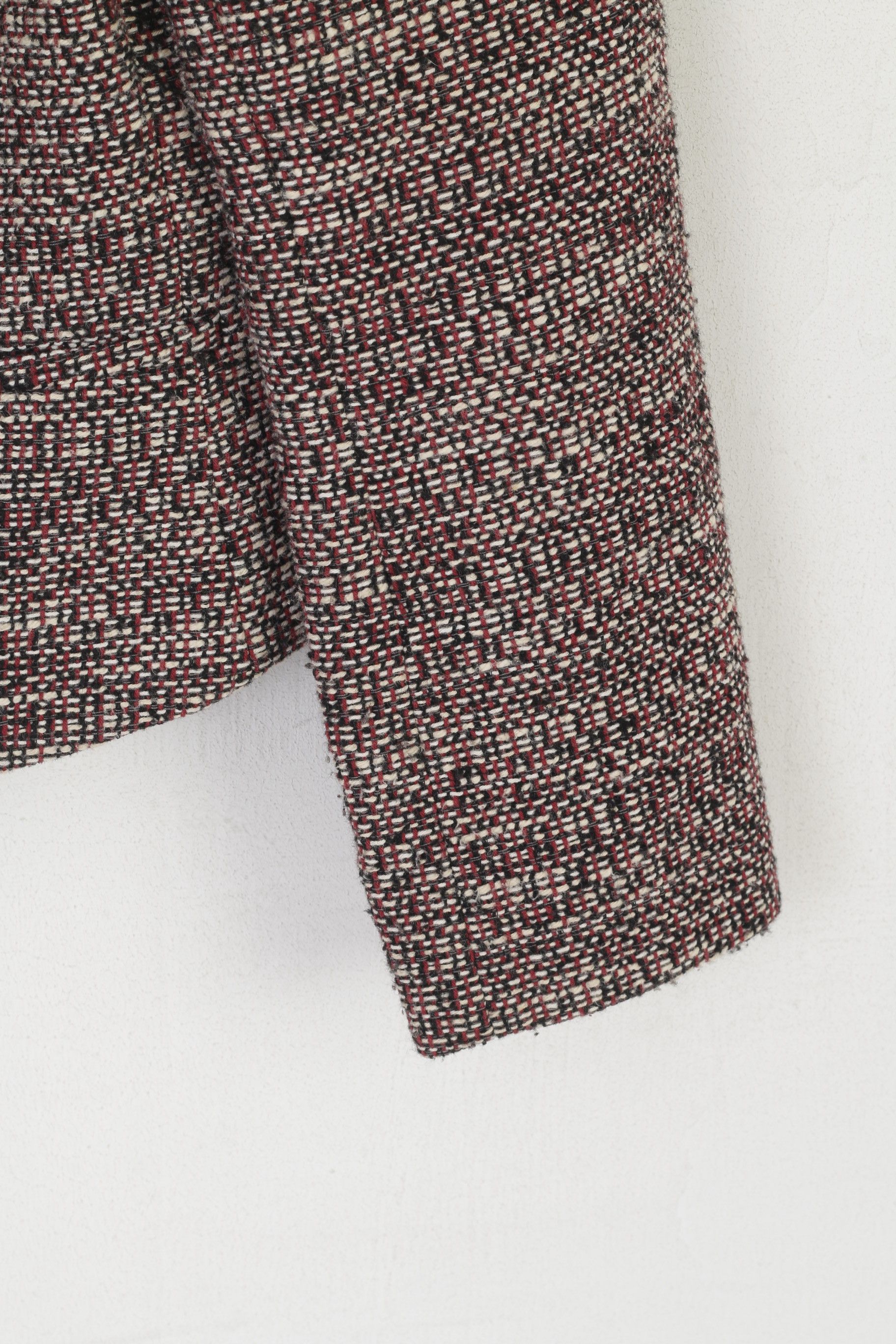 Hugo Boss Hugo Boss Women 8 12 S Jacket Maroon Black Tweed 1418 Size M / US 6-8 / IT 42-44 - 4 Thumbnail