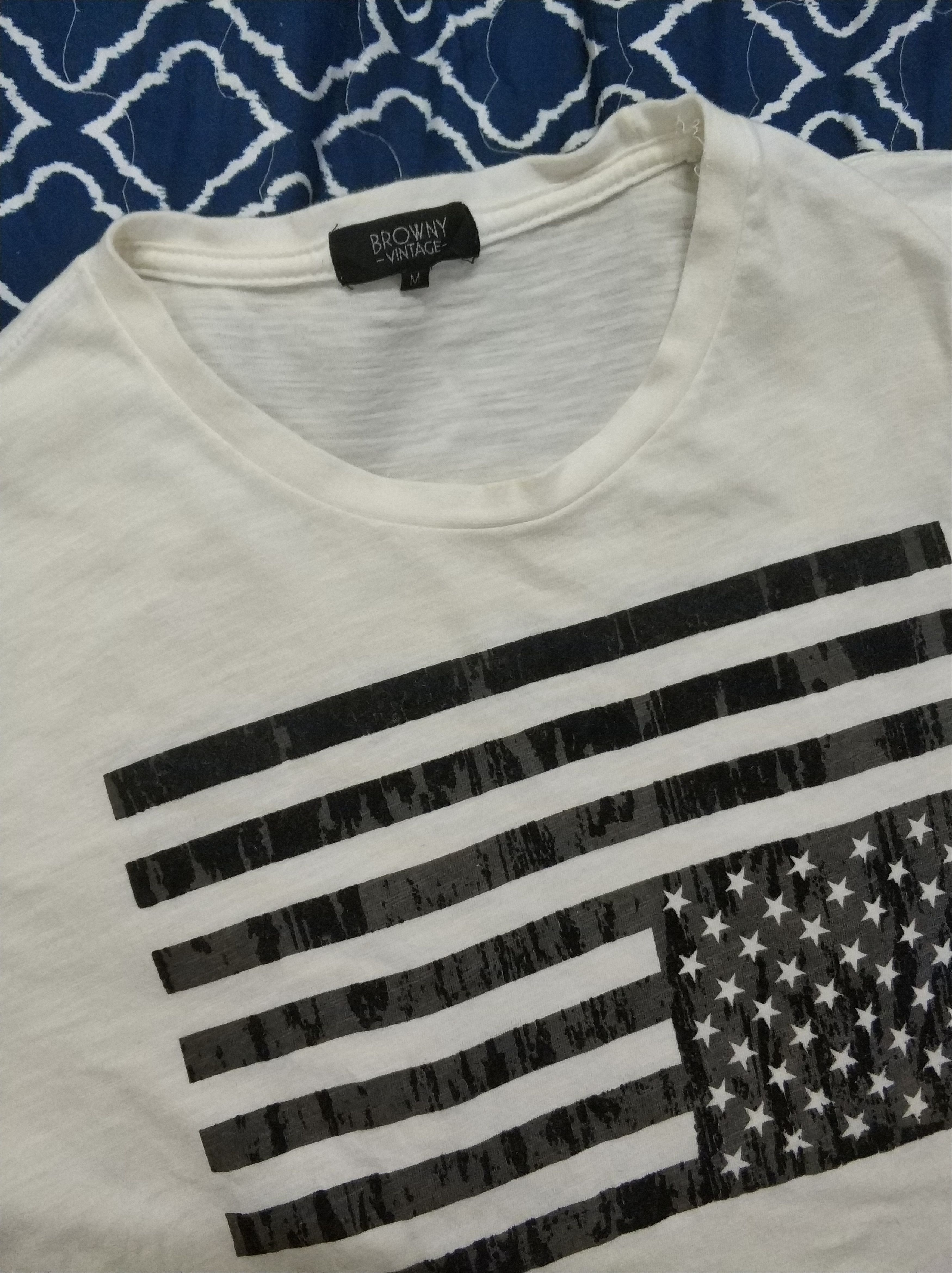 Beauty Beast 🔥Browny Vintage American Flag Tees Size US M / EU 48-50 / 2 - 6 Thumbnail