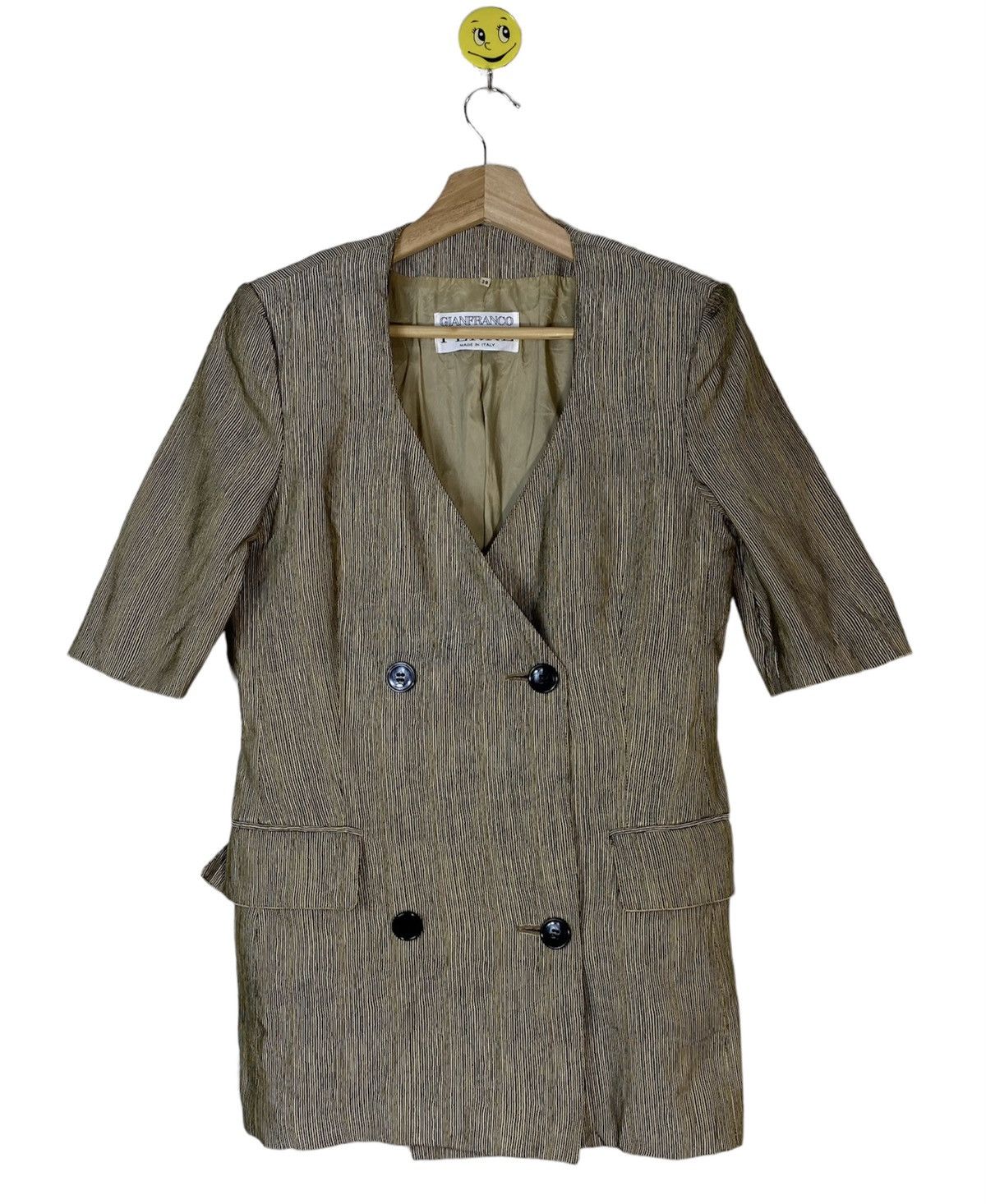 Gianfranco Ferre Vintage GIANFRANCO FERRE made in ITALY Striped Coat Size S / US 4 / IT 40 - 1 Thumbnail