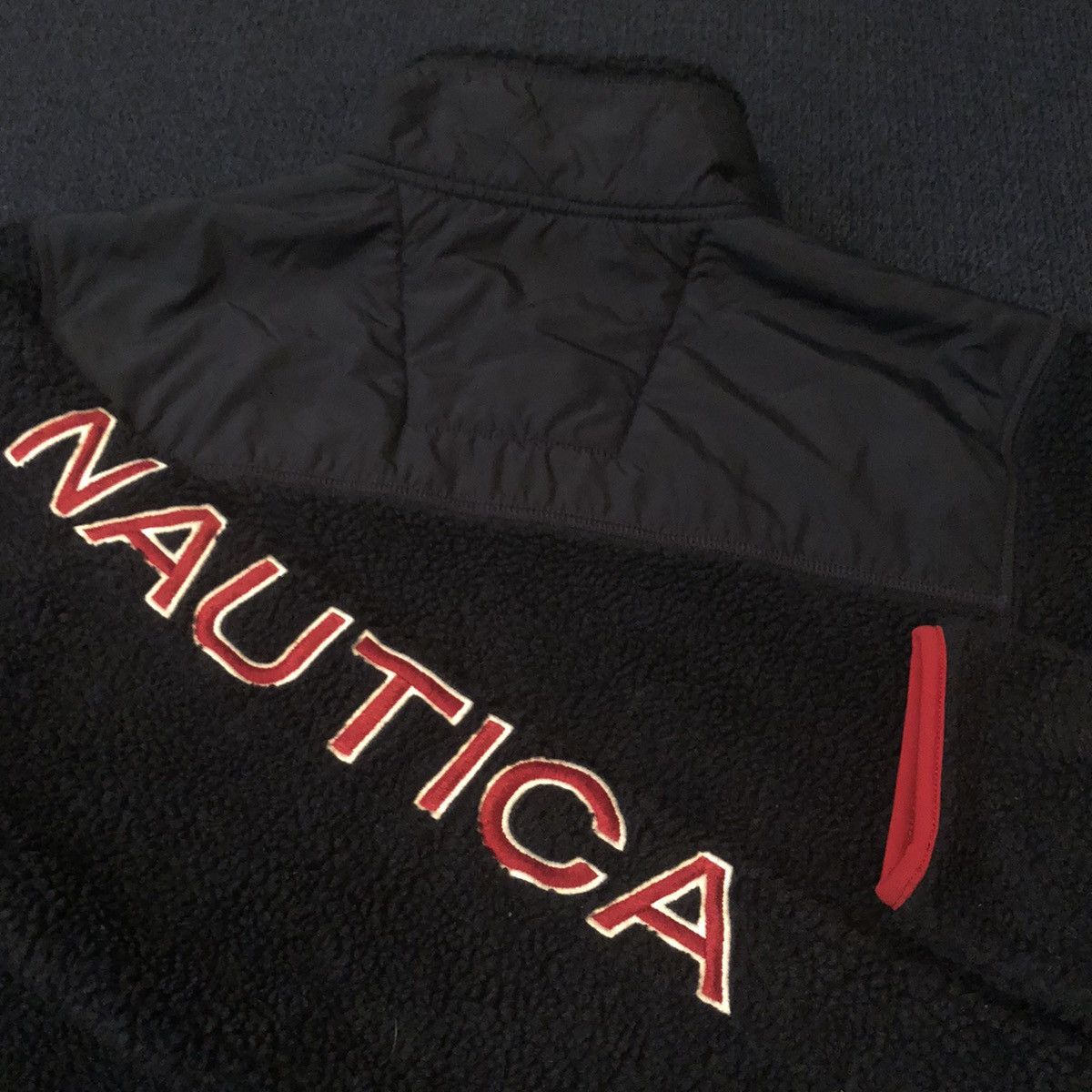 Nautica Vintage Nautica Fleece Sleeve Logo Zip Up Winter Pill Jacket Size US M / EU 48-50 / 2 - 8 Thumbnail