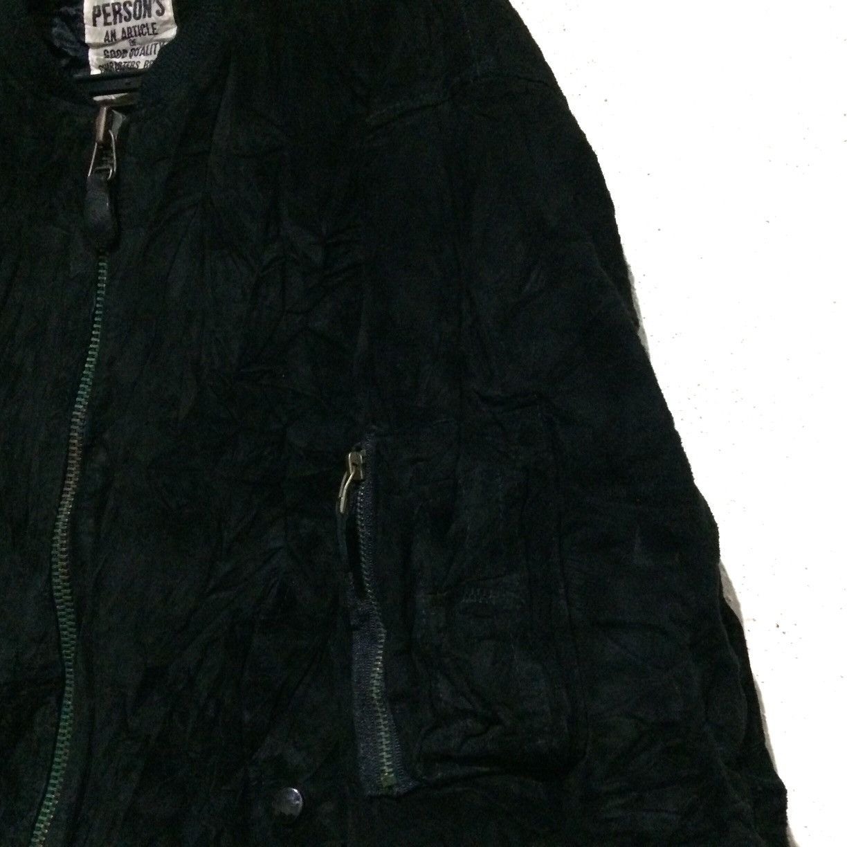 Genuine Leather × PERSON'S Vintage Person's Spellout Embroidery Suede Zipper Jacket Size US L / EU 52-54 / 3 - 3 Thumbnail