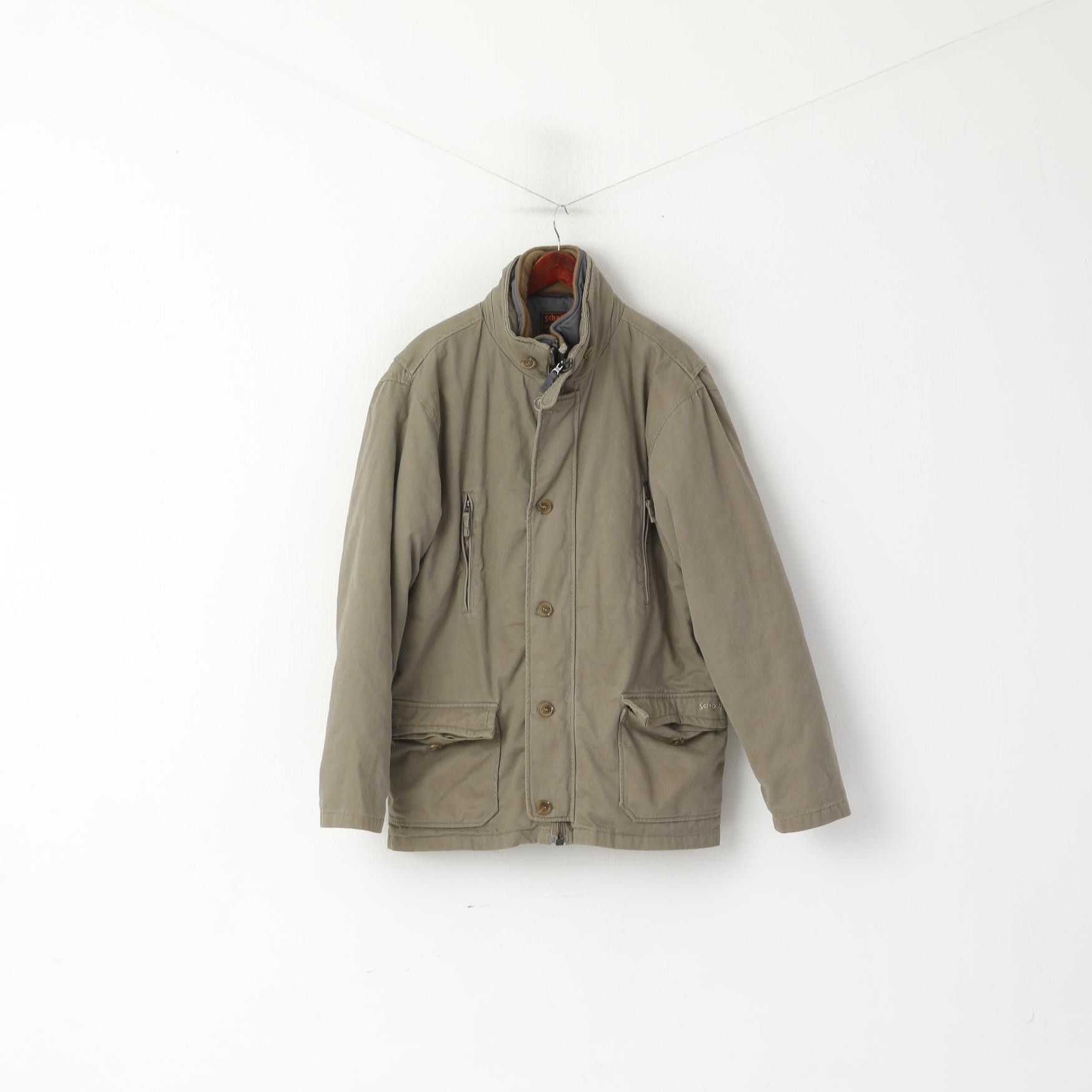 Schott Schott NYC Men XL Jacket Khaki Cotton Military Gear 3909 Size US XL / EU 56 / 4 - 2 Thumbnail