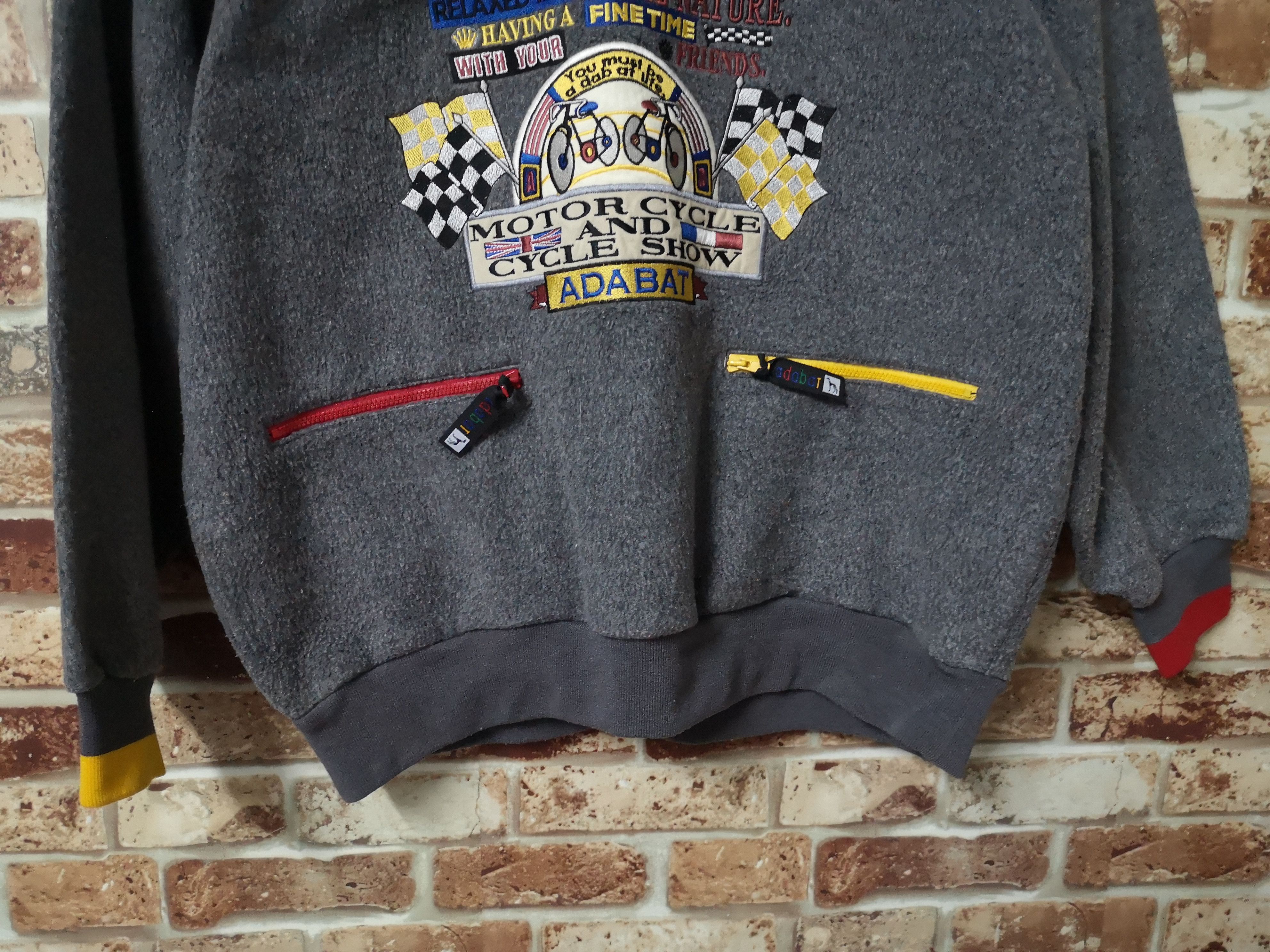 Japanese Brand × Vintage VINTAGE ADABAT "MOTORCYCLE & CYCLE SHOW" NICE DESIGN FLEECE Size US L / EU 52-54 / 3 - 4 Thumbnail