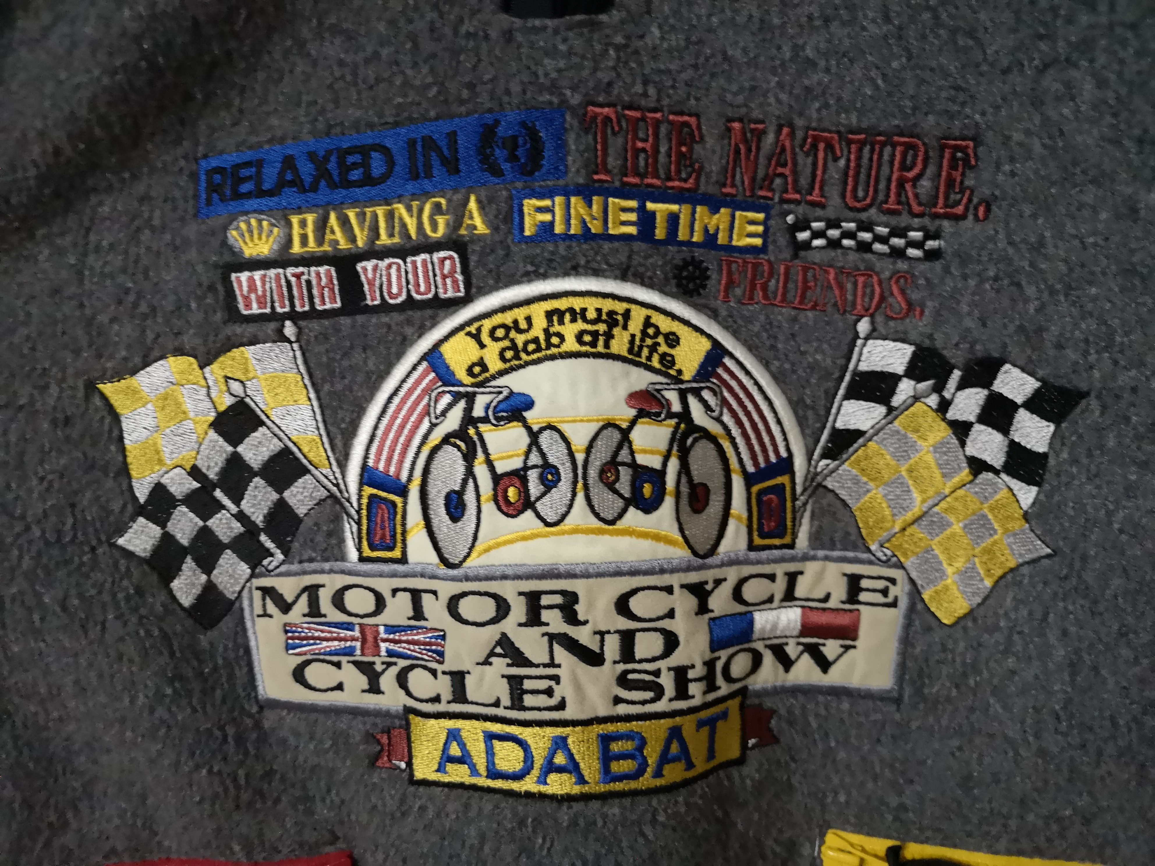 Japanese Brand × Vintage VINTAGE ADABAT "MOTORCYCLE & CYCLE SHOW" NICE DESIGN FLEECE Size US L / EU 52-54 / 3 - 5 Thumbnail