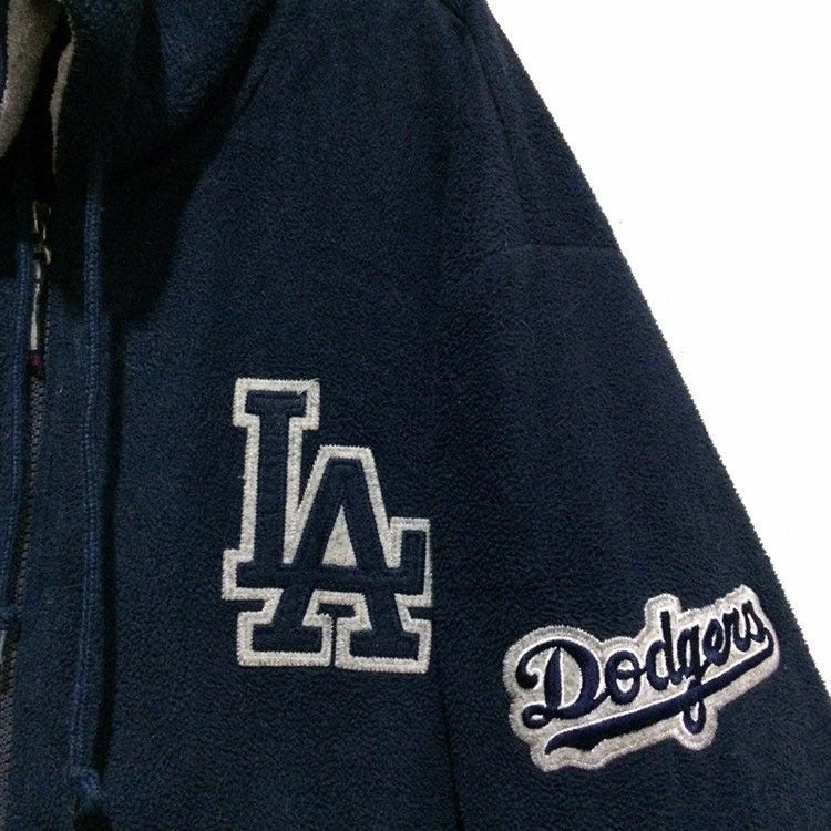 MLB Fleece DODGERS Embroidery Hoodie Bomber Zipper Baseball Size US XL / EU 56 / 4 - 2 Thumbnail