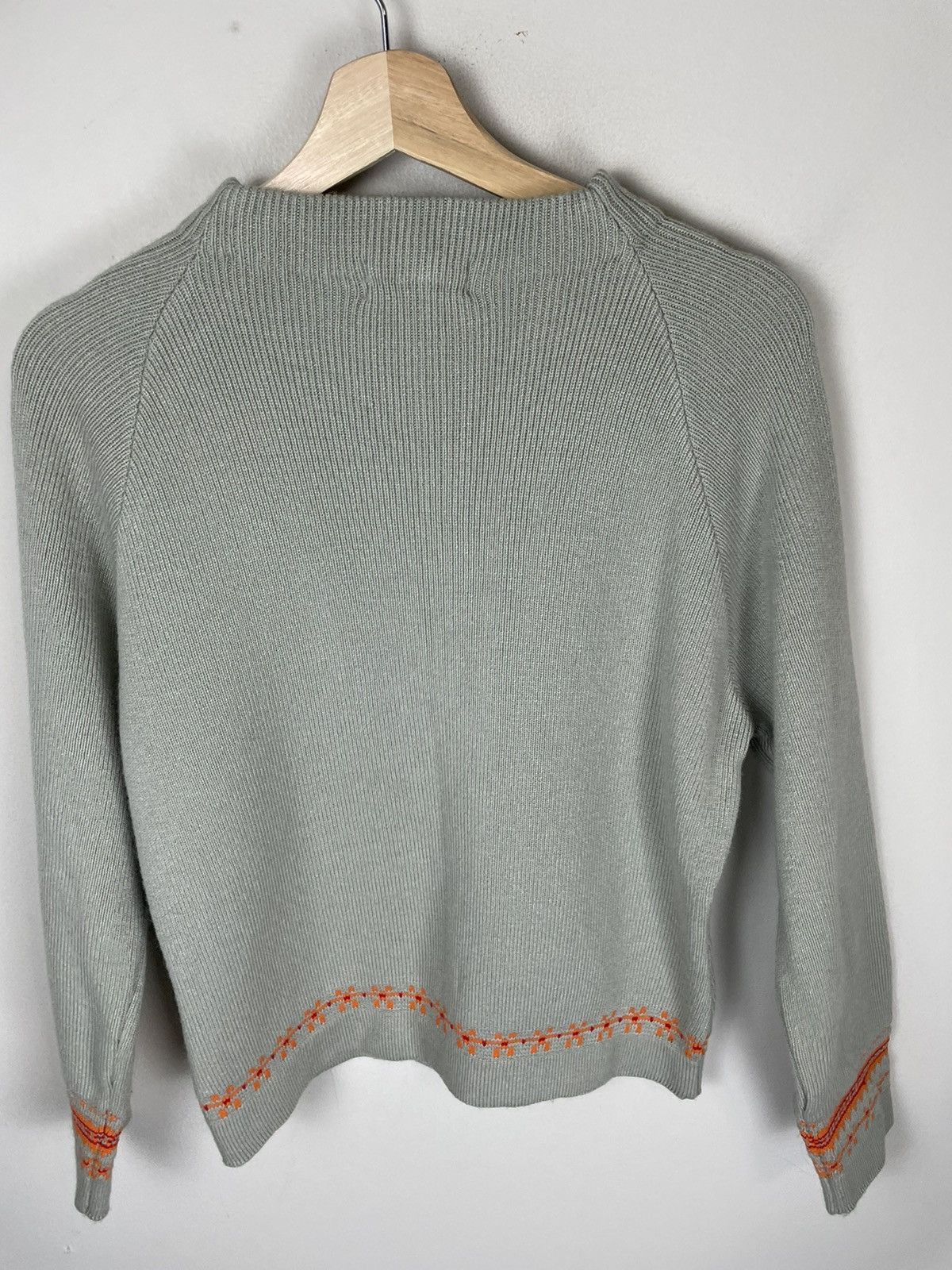 Vintage Vintage Orange Dice Line Zip Knit Sweater Size US S / EU 44-46 / 1 - 2 Thumbnail