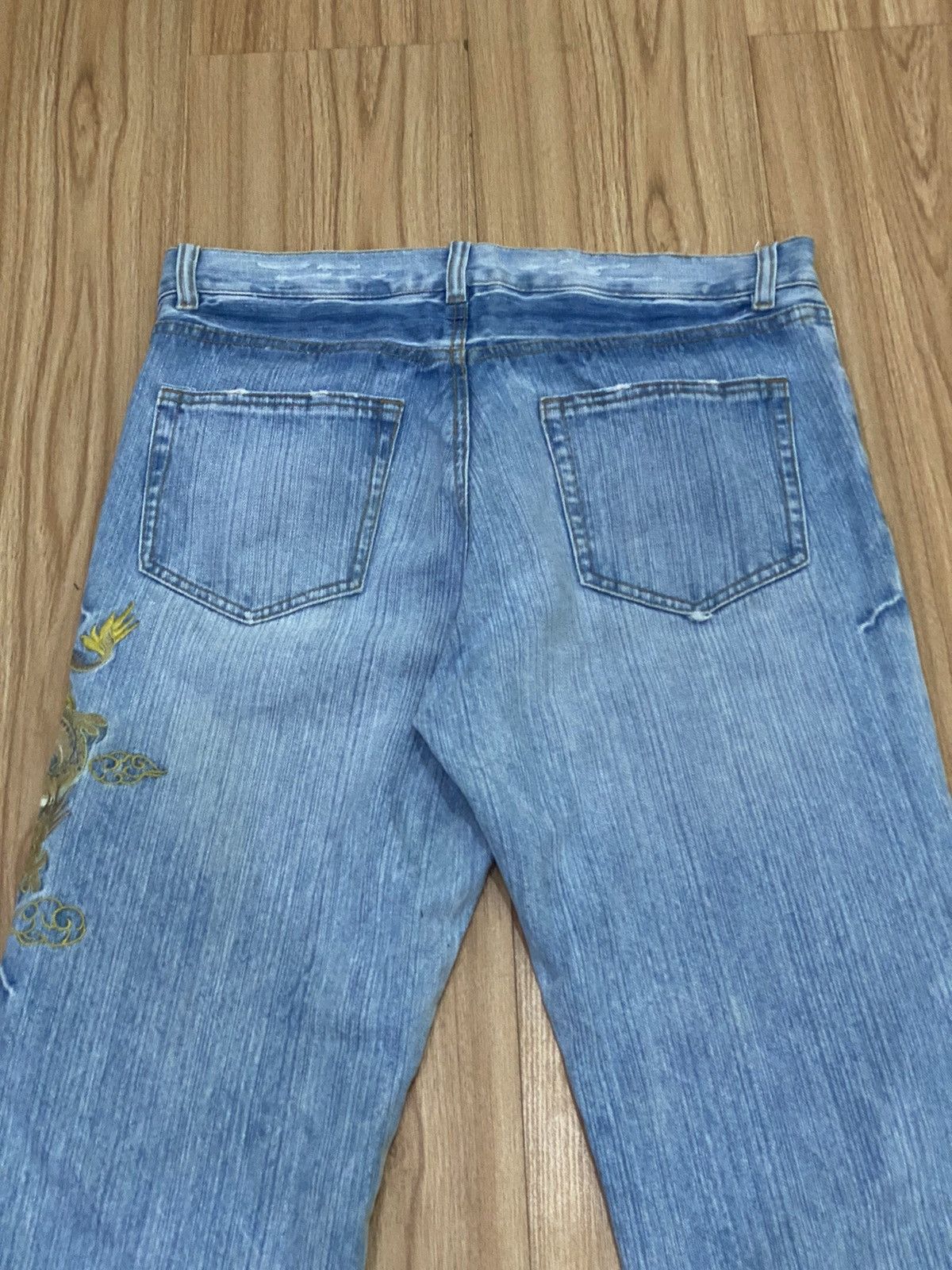 Denime × Japanese Brand GK84 Embroided Dragon Distress Denime Japanese Style Size US 34 / EU 50 - 15 Thumbnail