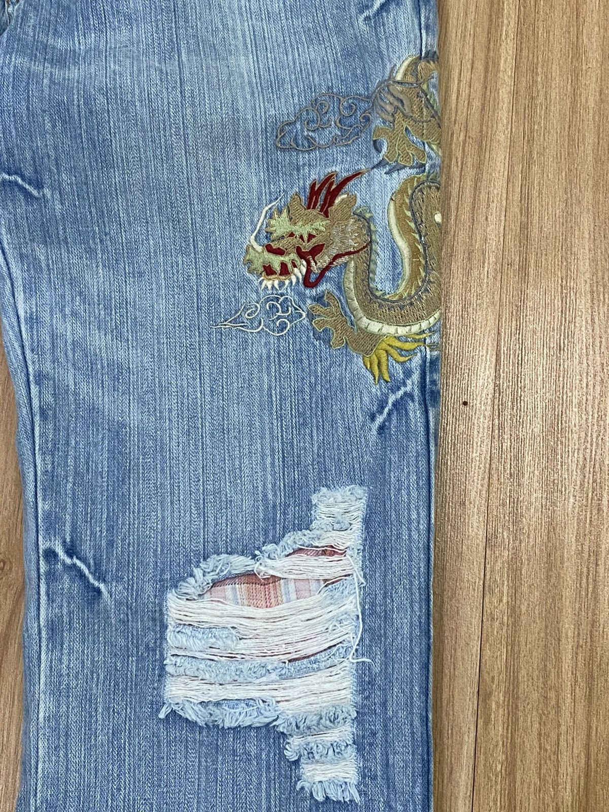 Denime × Japanese Brand GK84 Embroided Dragon Distress Denime Japanese Style Size US 34 / EU 50 - 11 Thumbnail
