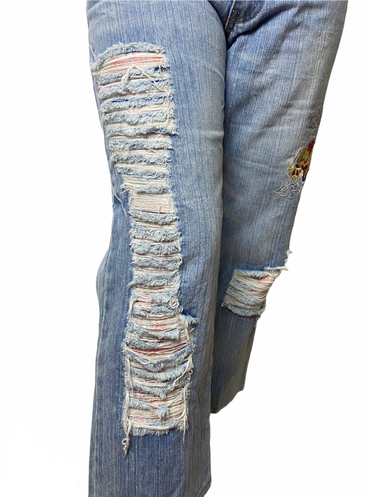 Denime × Japanese Brand GK84 Embroided Dragon Distress Denime Japanese Style Size US 34 / EU 50 - 5 Thumbnail