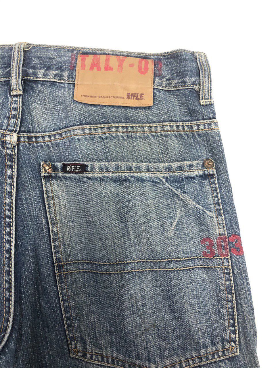 Carhartt × RIFLE × Vintage Italy Designer Rifle Double Knee Jeans Size US 32 / EU 48 - 8 Thumbnail