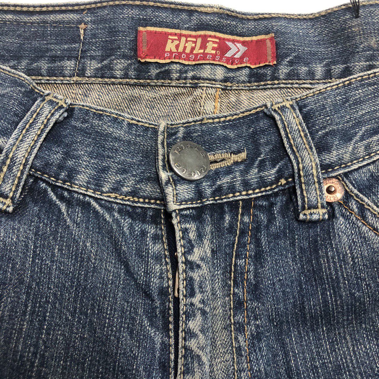 Carhartt × RIFLE × Vintage Italy Designer Rifle Double Knee Jeans Size US 32 / EU 48 - 4 Thumbnail